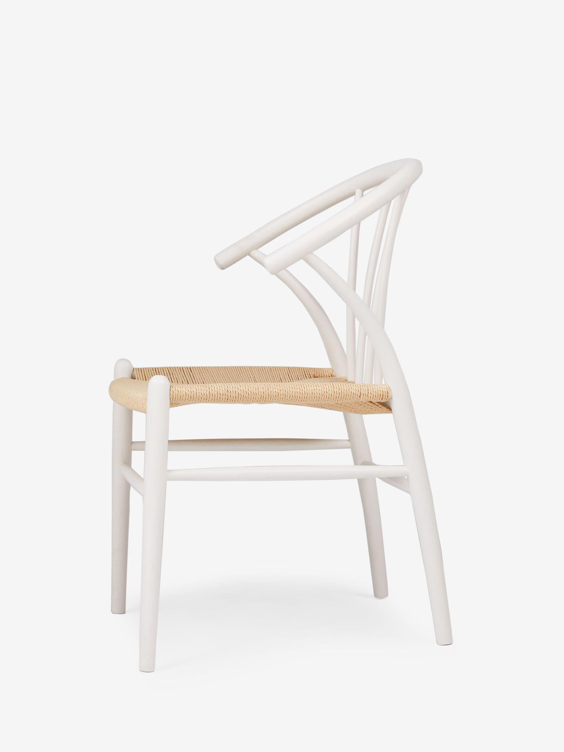 Jasper Conran London Set of 2 White Bray Dining Chairs - Image 3 of 6