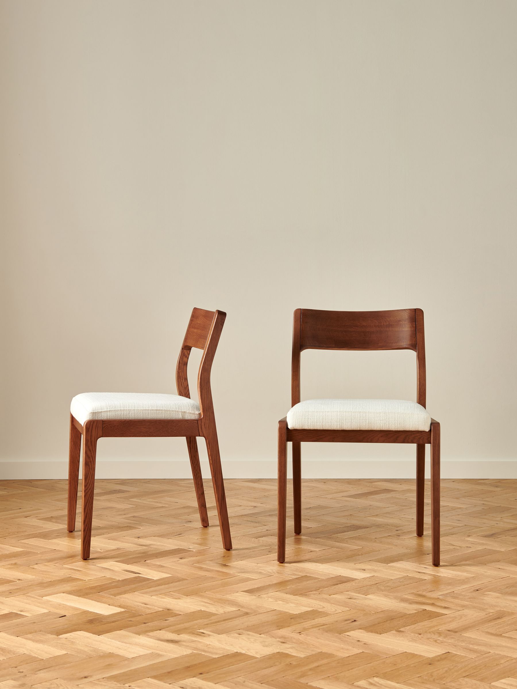Jasper Conran London Set of 2 Natural Belgrave Dining Chairs - Image 1 of 7