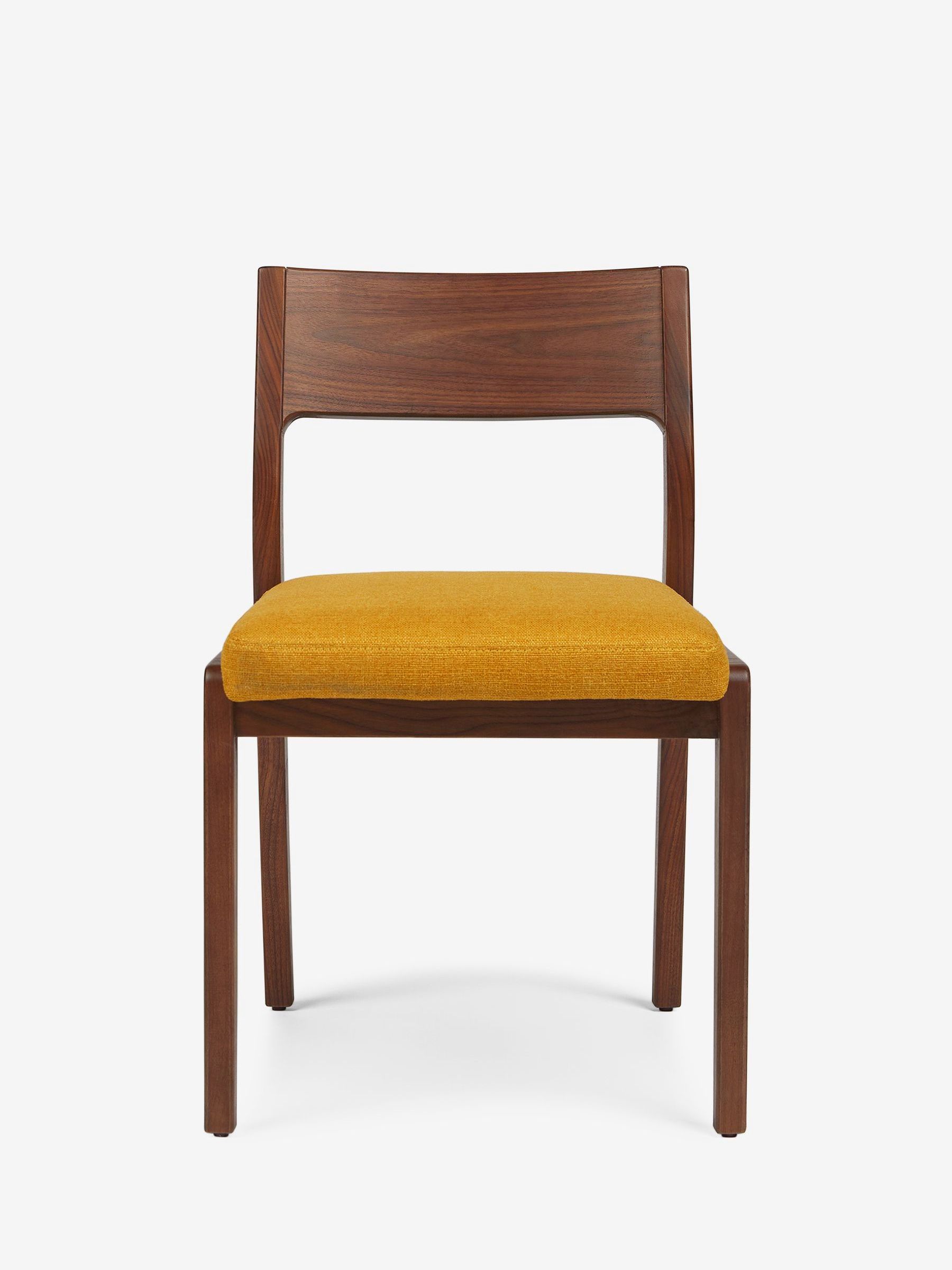 Jasper Conran London Set of 2 Ochre Yellow Belgrave Dining Chairs - Image 2 of 6