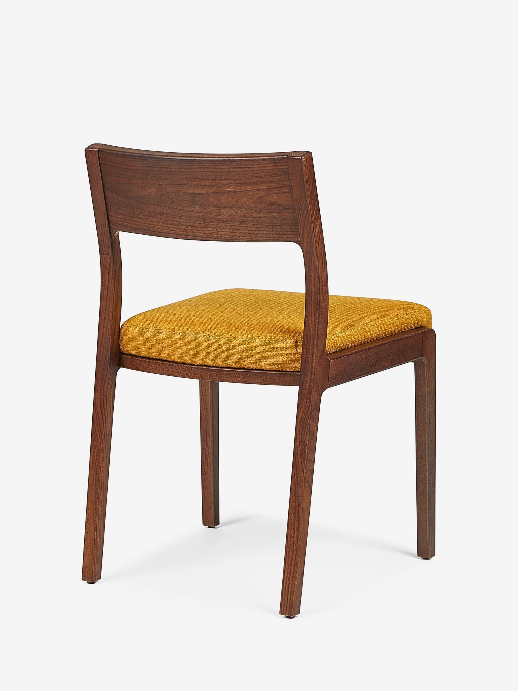 Jasper Conran London Set of 2 Ochre Yellow Belgrave Dining Chairs - Image 4 of 6
