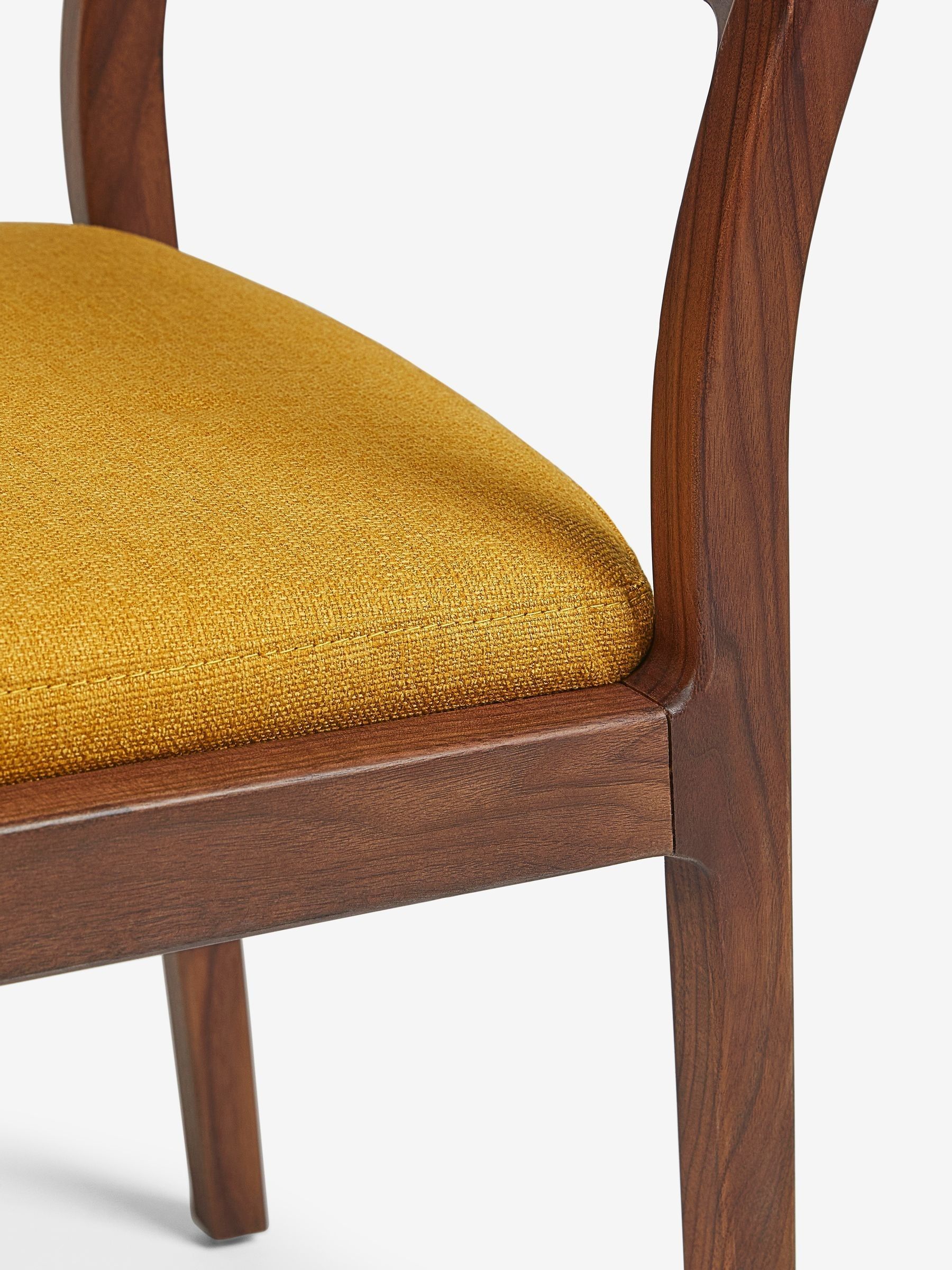 Jasper Conran London Set of 2 Ochre Yellow Belgrave Dining Chairs - Image 6 of 6