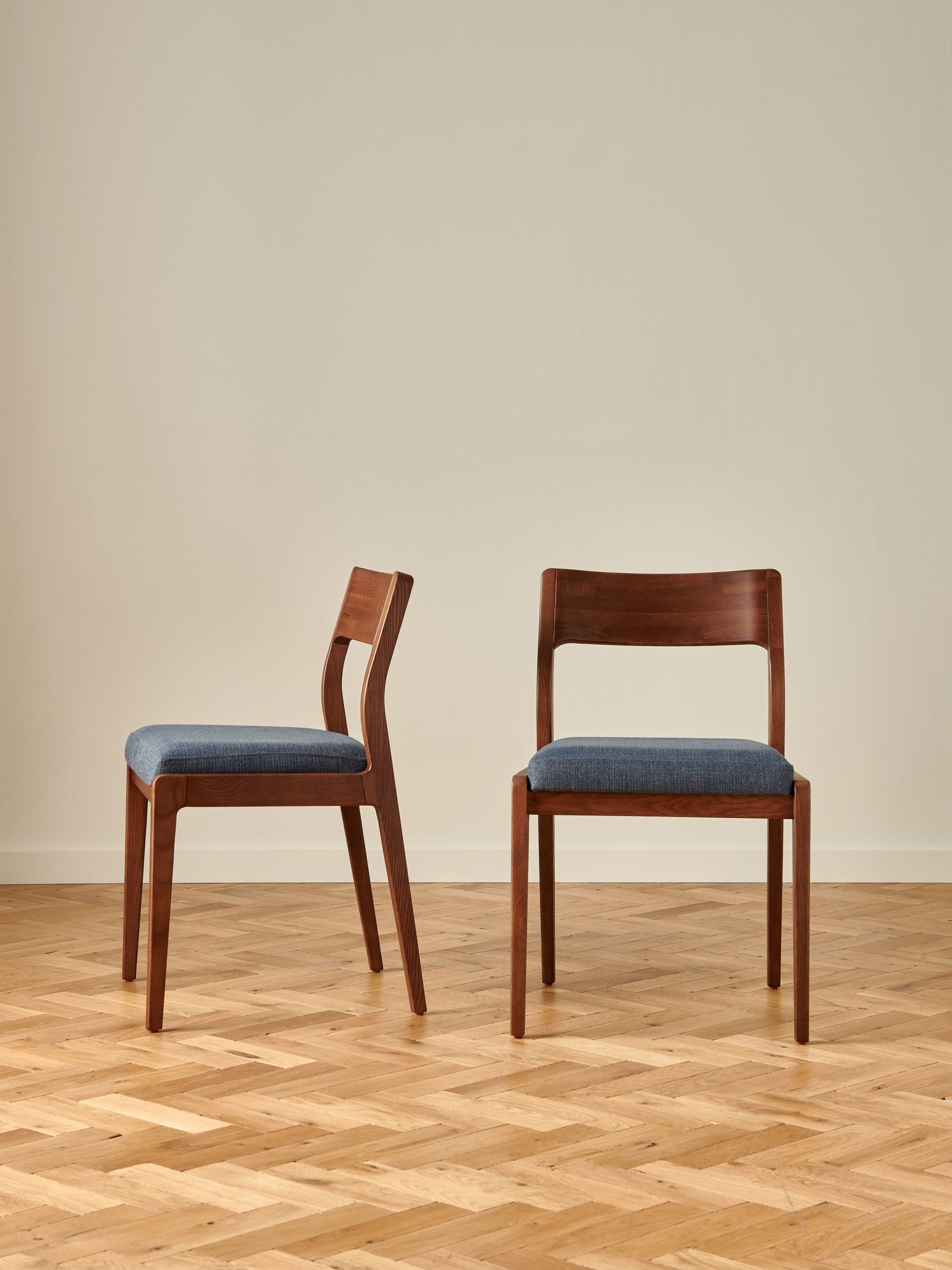 Jasper Conran London Set of 2 Navy Belgrave Dining Chairs - Image 1 of 6