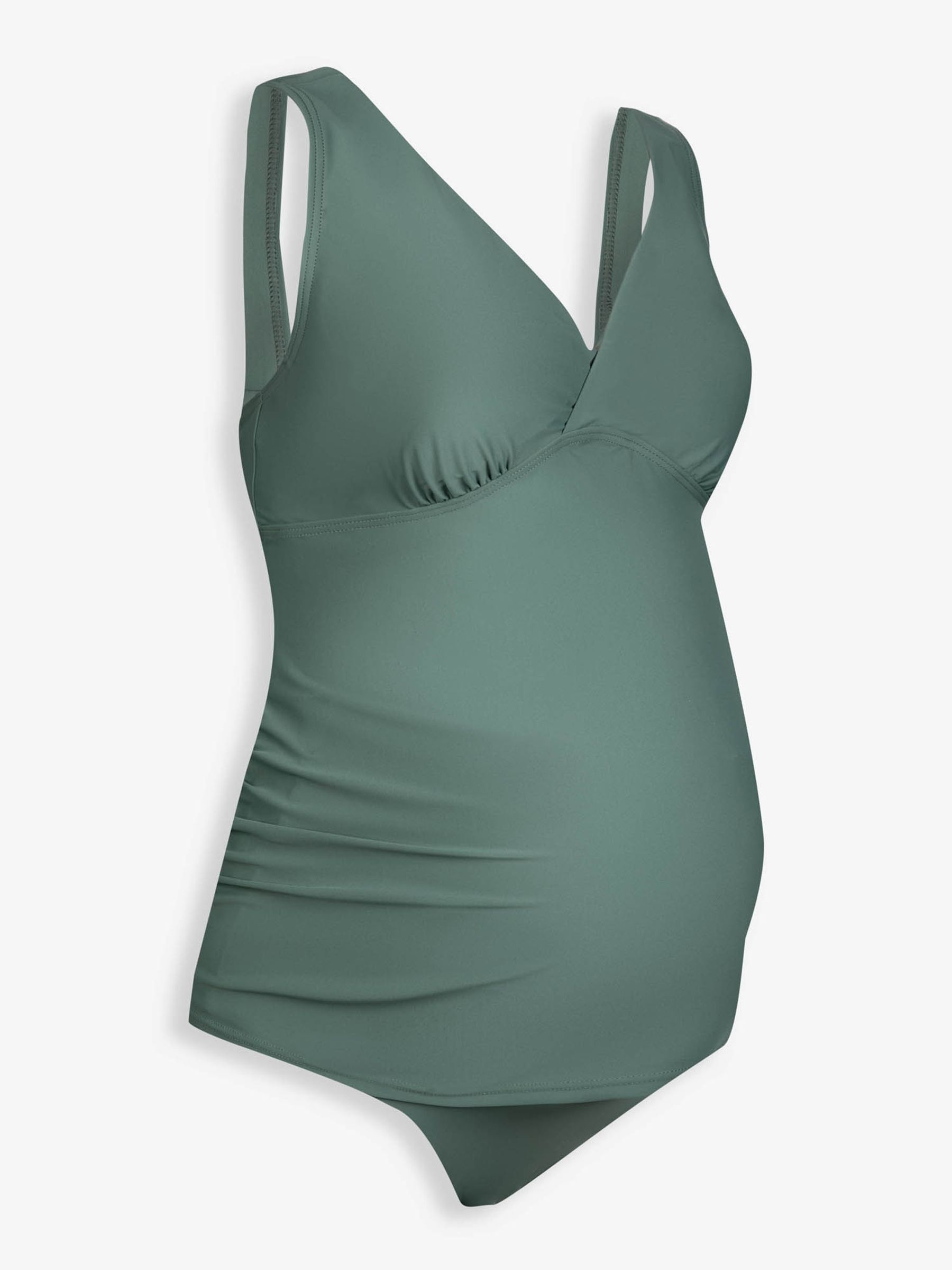 Khaki V-Neck Maternity Tankini Set - Image 4 of 5