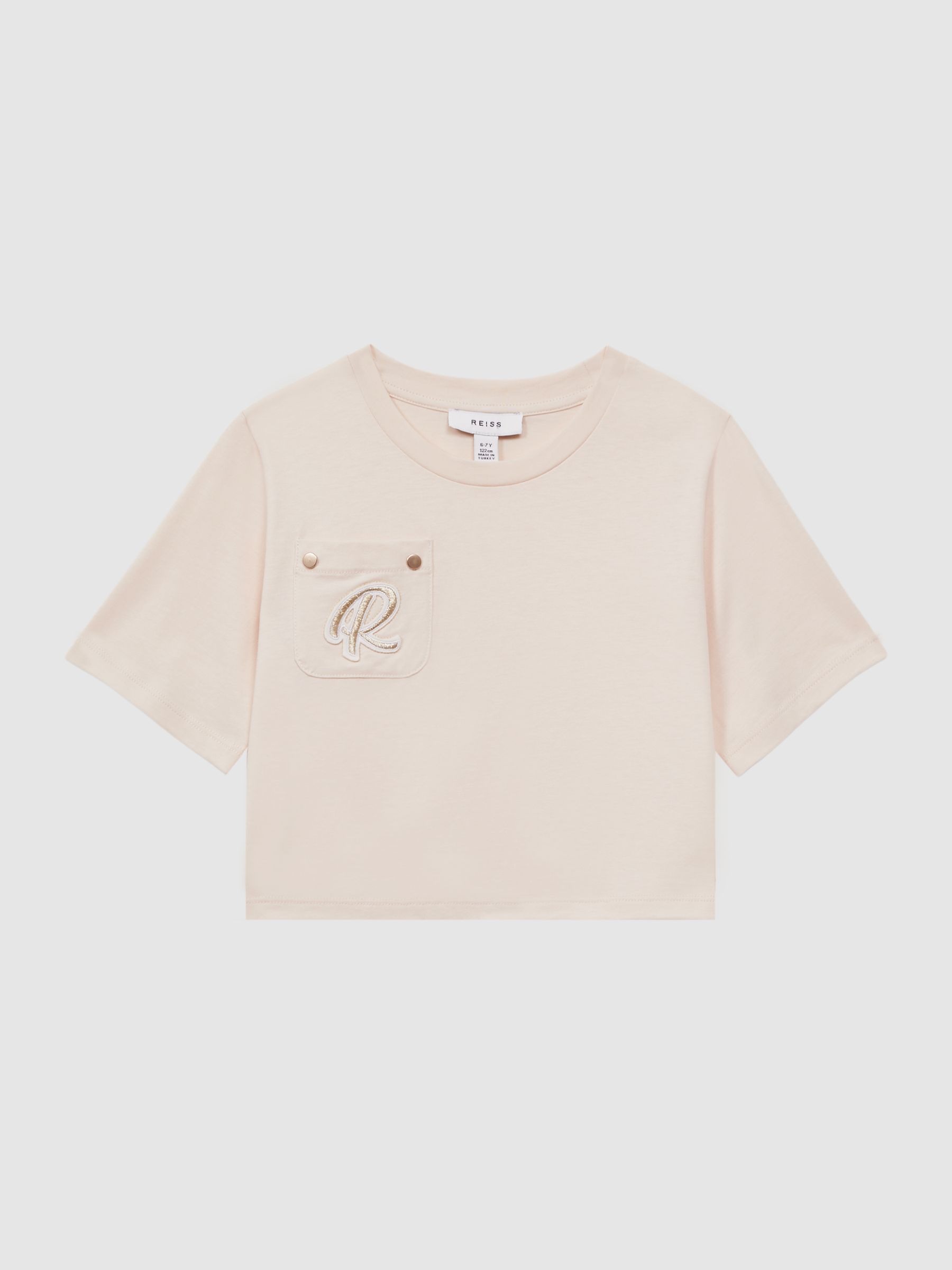 9-14 yrs Embroidered Crew Neck T-Shirt in Pink - Image 2 of 6