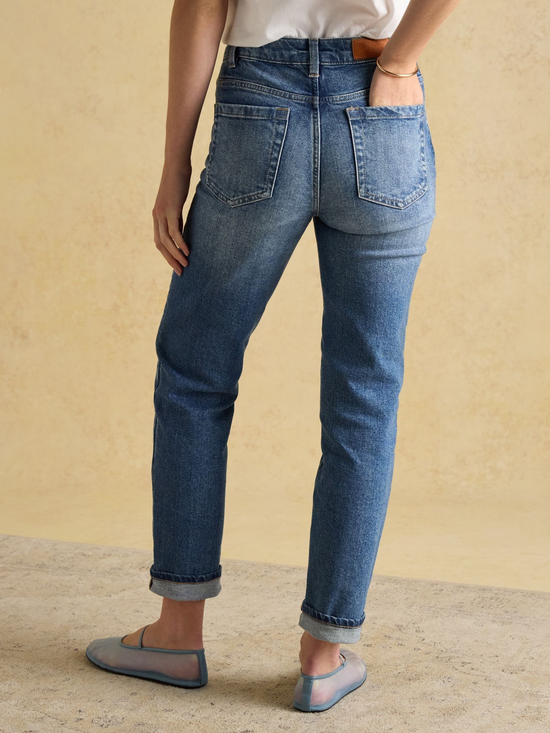 Mid Blue Straight Fit Jeans - Image 2 of 7