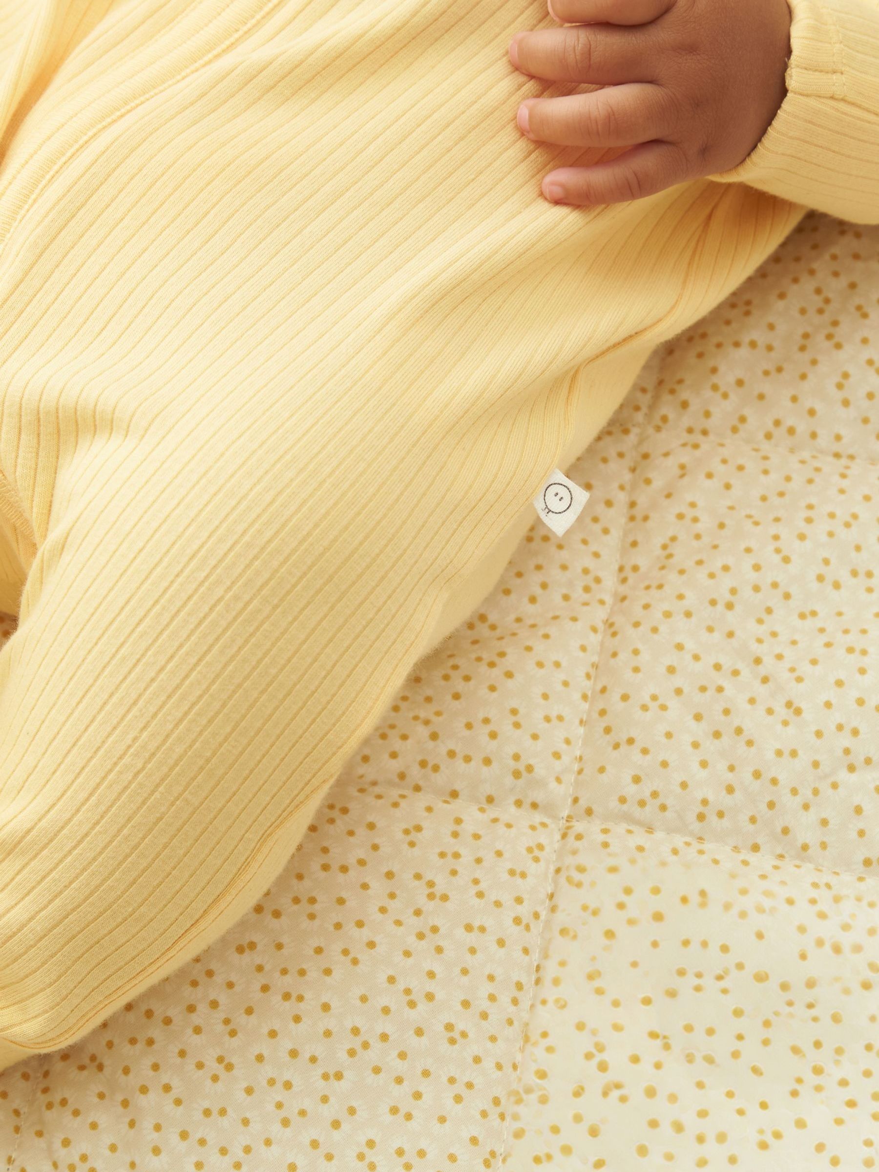 MORI Yellow Stretch Supersoft 2 Way Zip Sleepsuit - Image 2 of 6