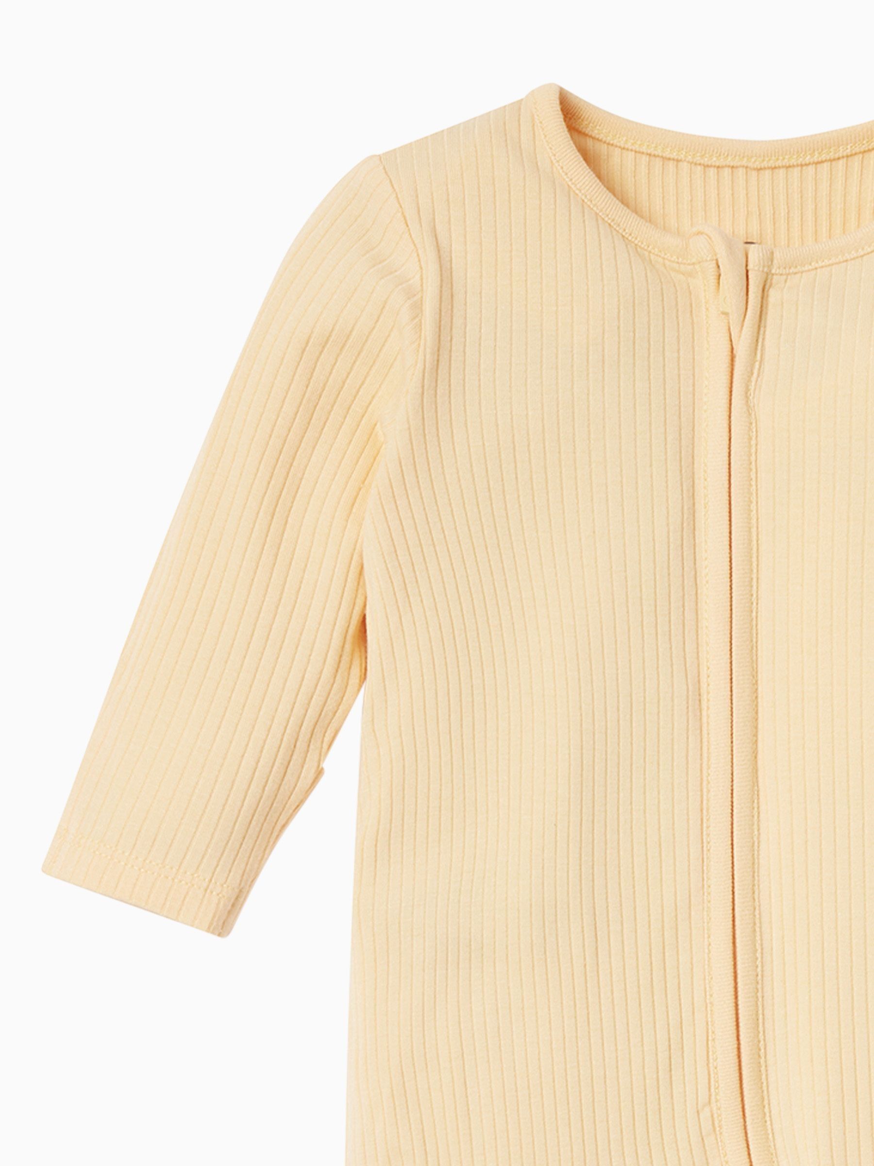 MORI Yellow Stretch Supersoft 2 Way Zip Sleepsuit - Image 4 of 6