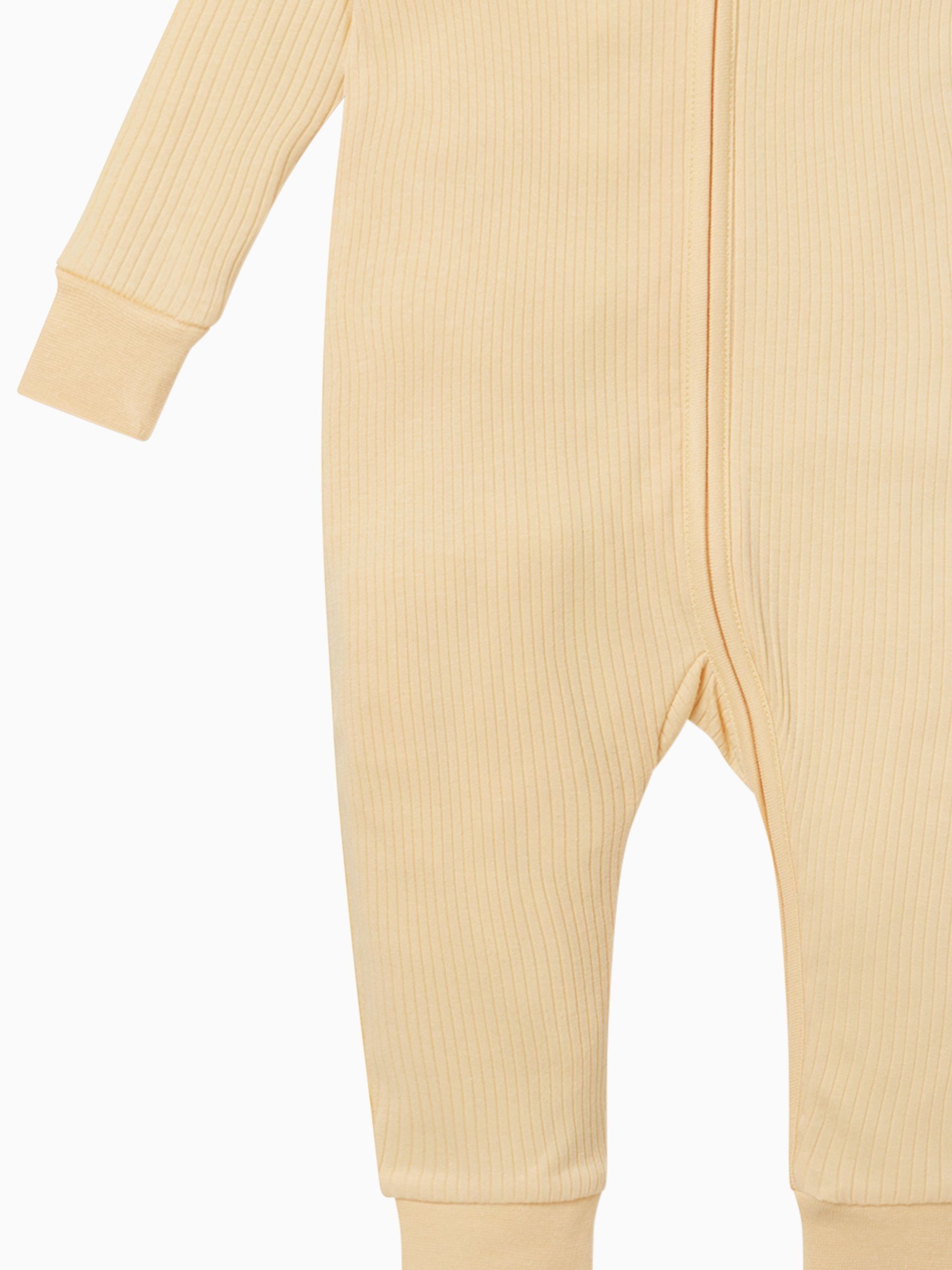 MORI Yellow Stretch Supersoft 2 Way Zip Sleepsuit - Image 5 of 6