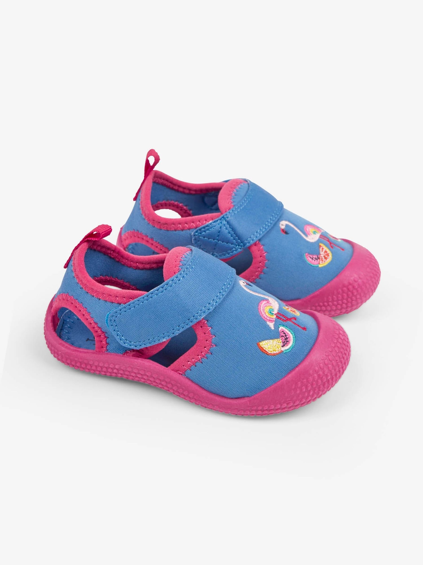 Cornflower Girls' Flamingo Embroidered Beach Sandals - Image 3 of 6