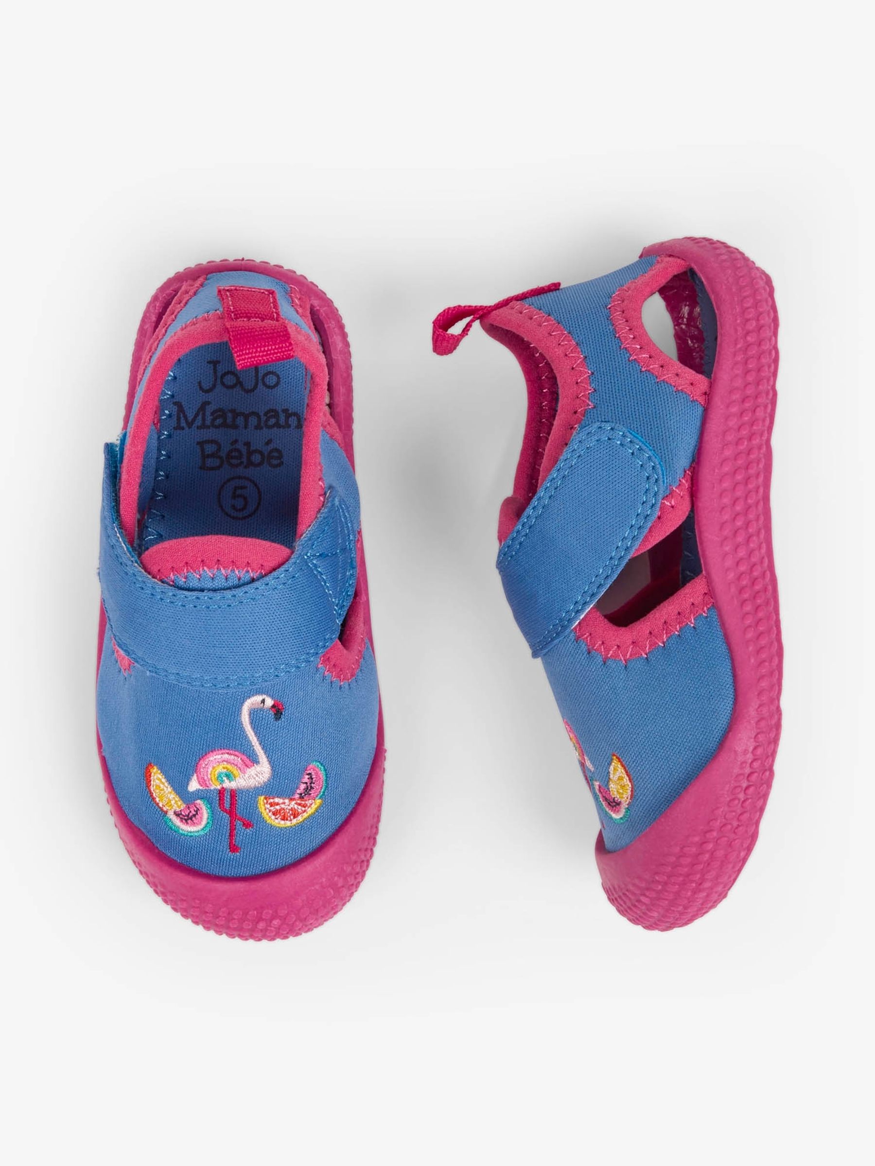 Cornflower Girls' Flamingo Embroidered Beach Sandals - Image 5 of 6