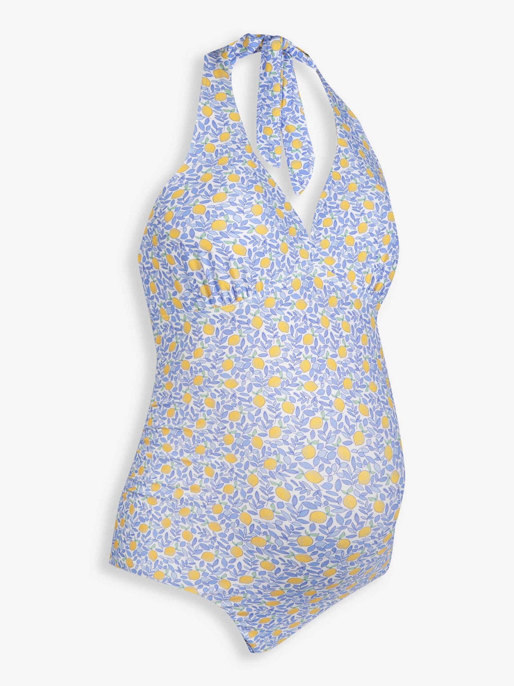 Blue Lemon Floral Print Maternity Halterneck Swimsuit - Image 2 of 4