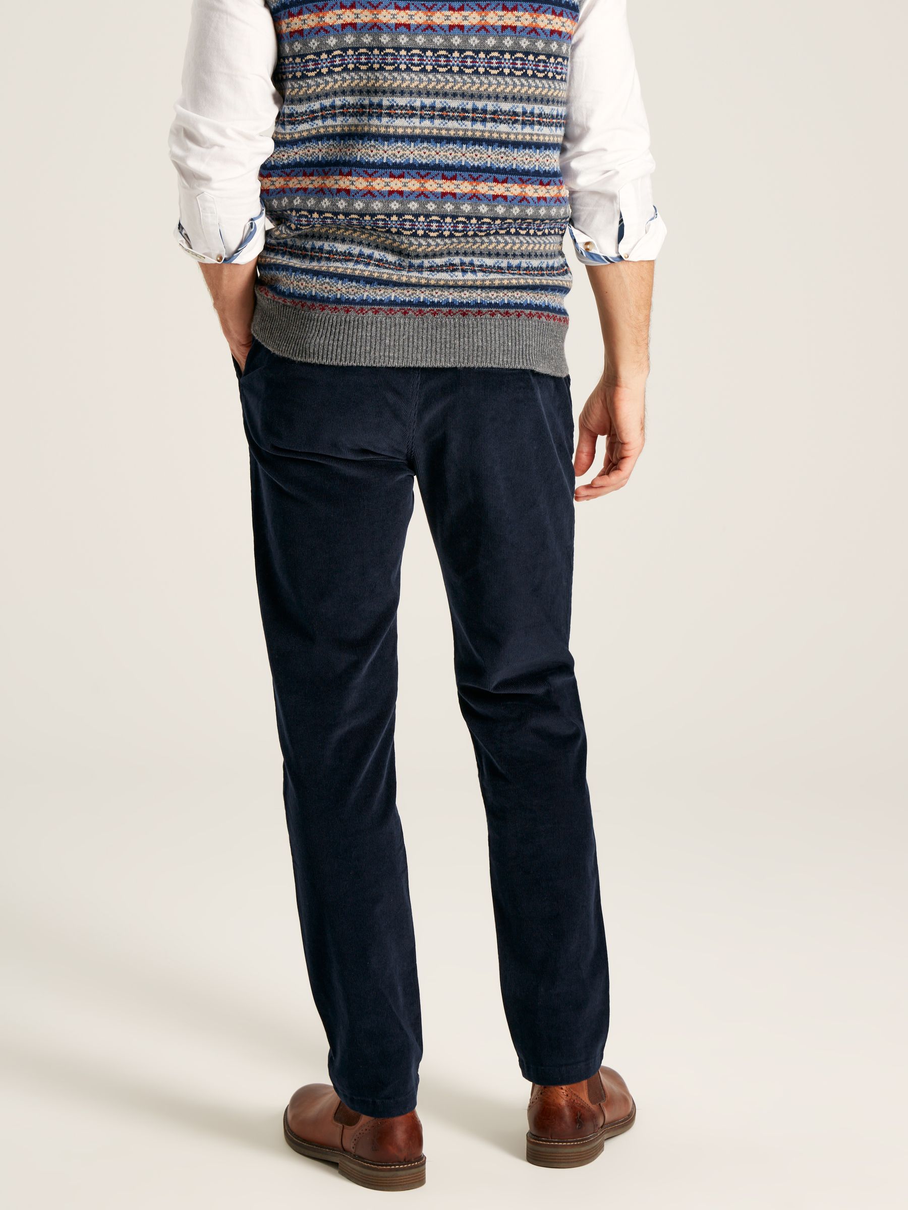 Cord Navy Blue Straight Leg Corduroy Trousers - Image 2 of 6