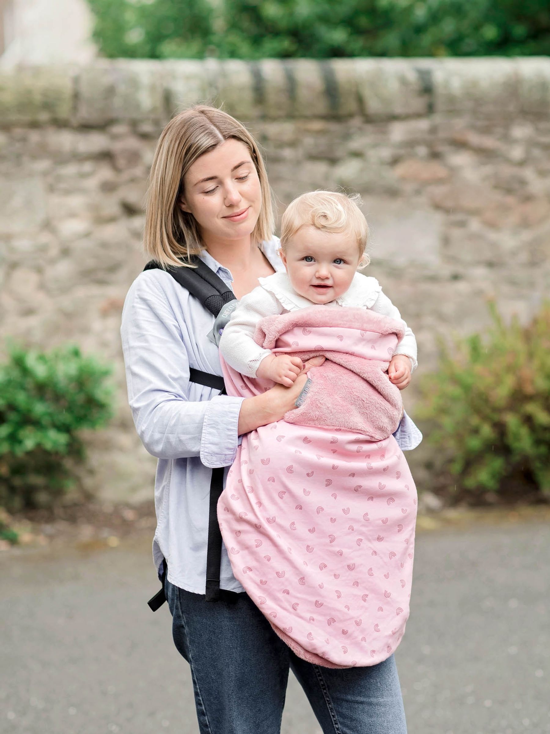 Cheeky Chompers Rainbow Rose Baby Travel Blanket - Image 1 of 7