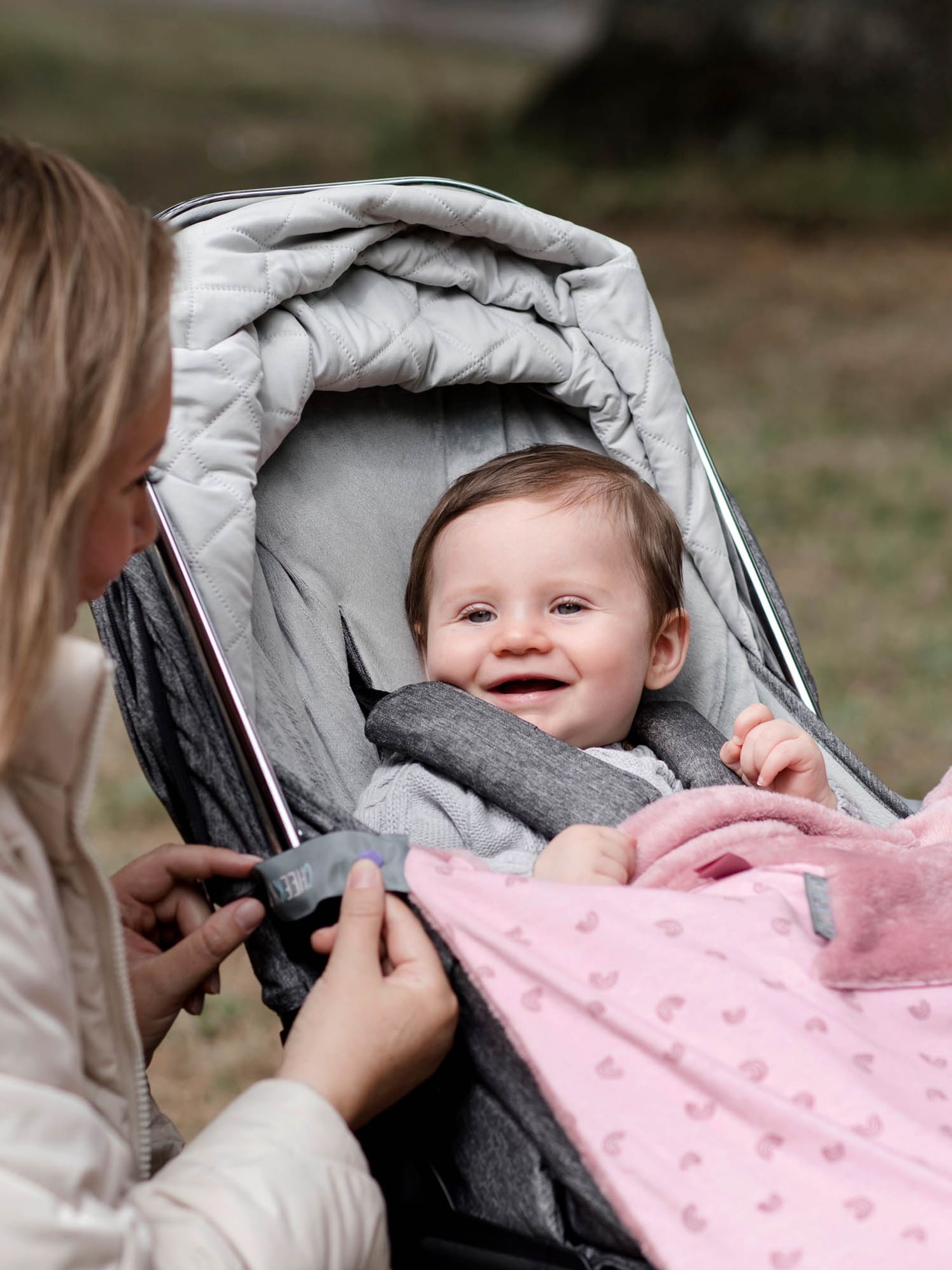 Cheeky Chompers Rainbow Rose Baby Travel Blanket - Image 2 of 7