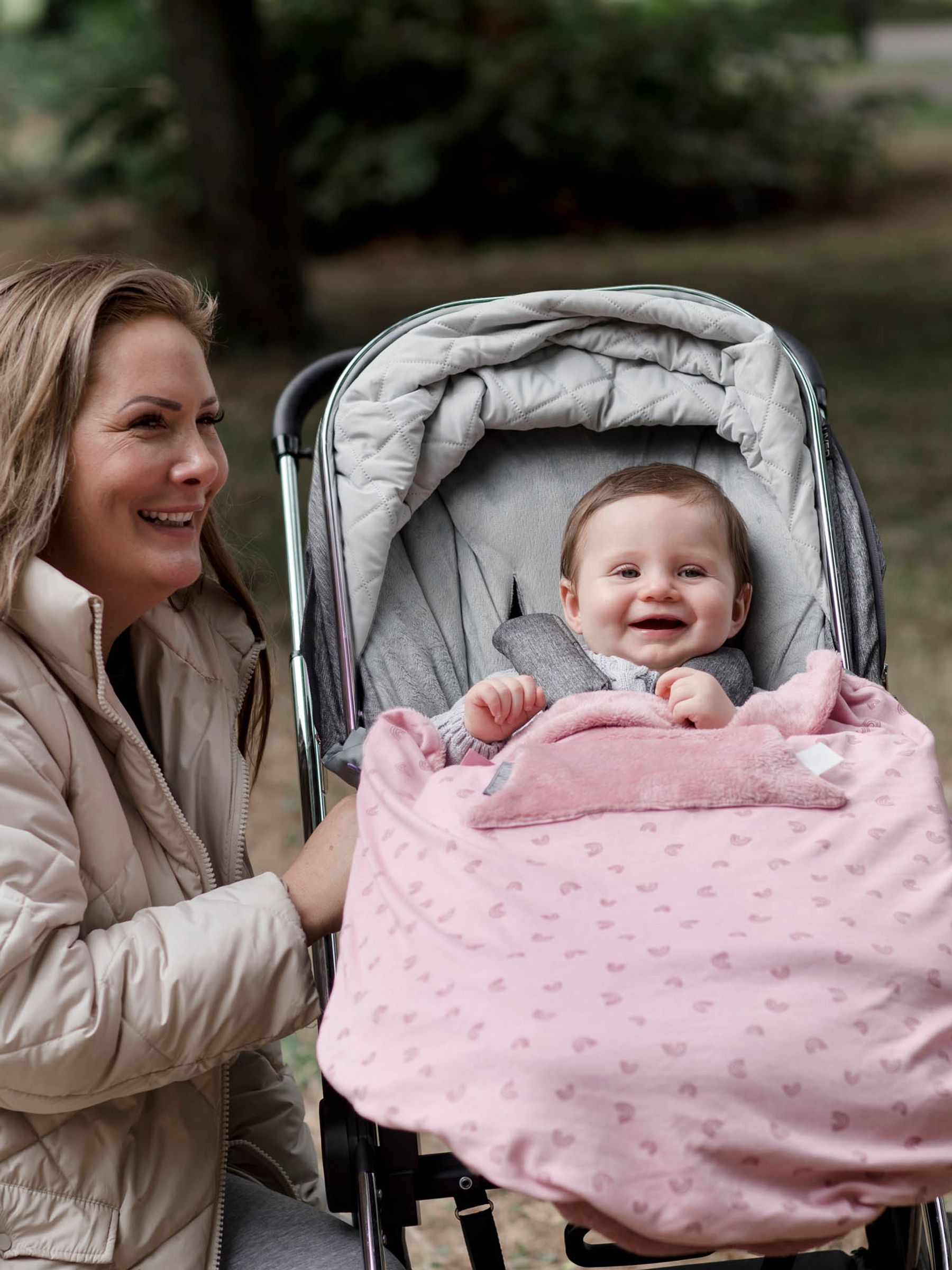Cheeky Chompers Rainbow Rose Baby Travel Blanket - Image 3 of 7