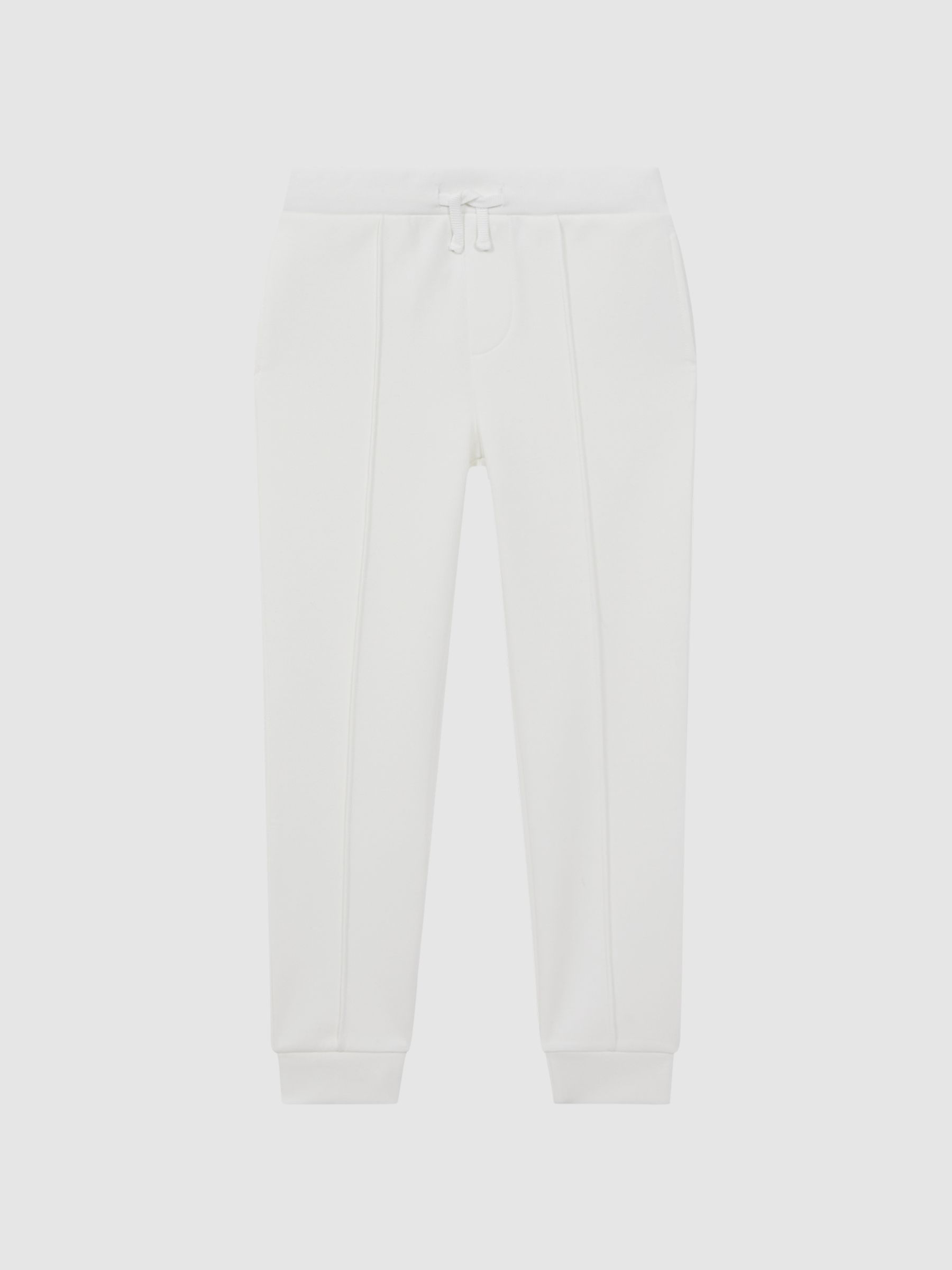 Junior Drawstring Jersey Joggers in White - Image 2 of 5