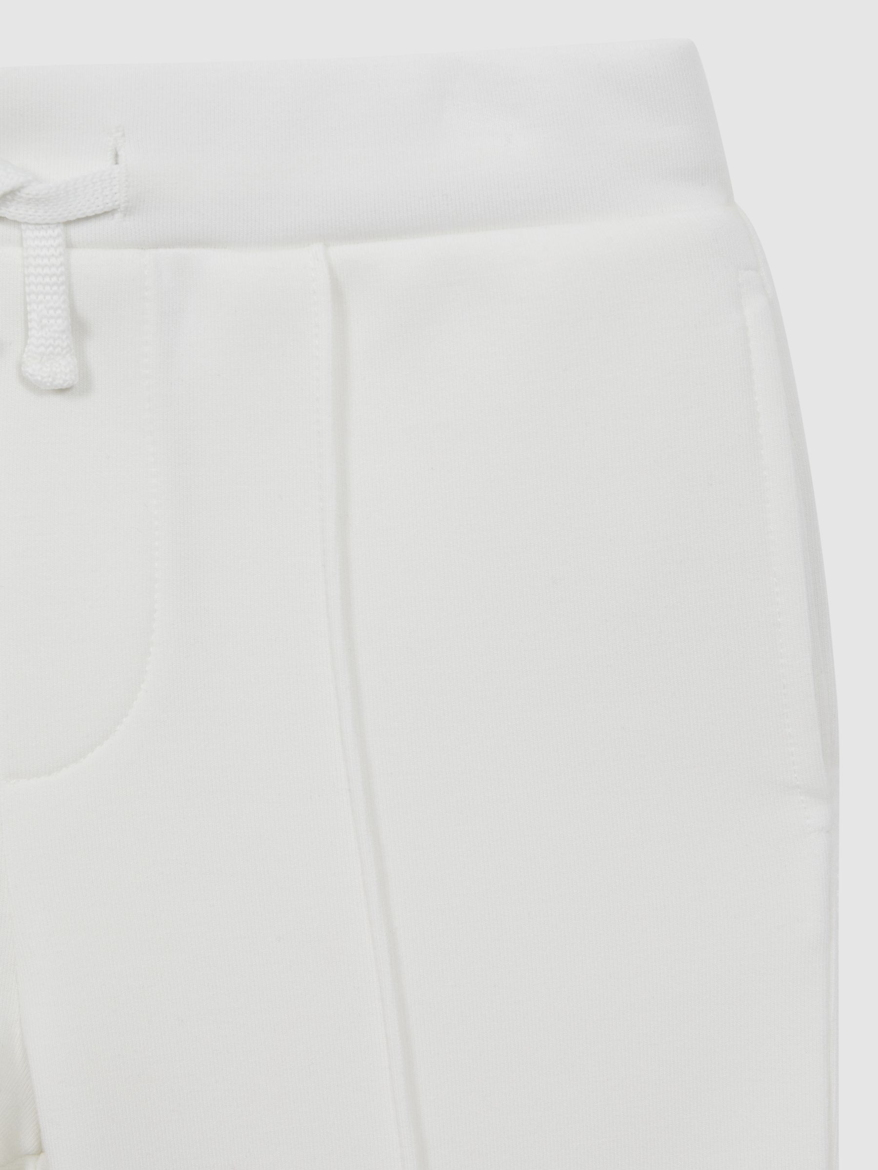 Junior Drawstring Jersey Joggers in White - Image 5 of 5