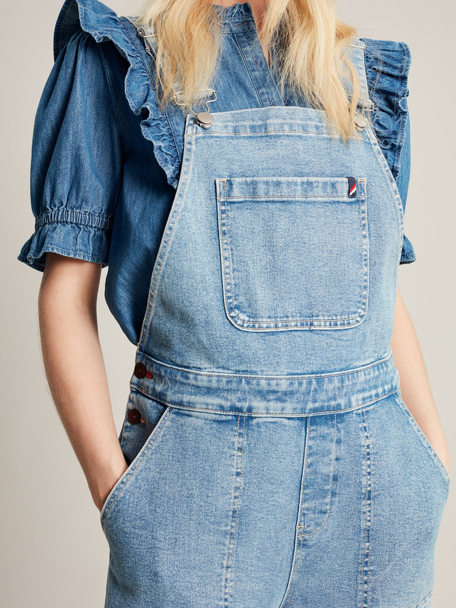Rampling Blue Straight Leg Dungarees - Image 6 of 9