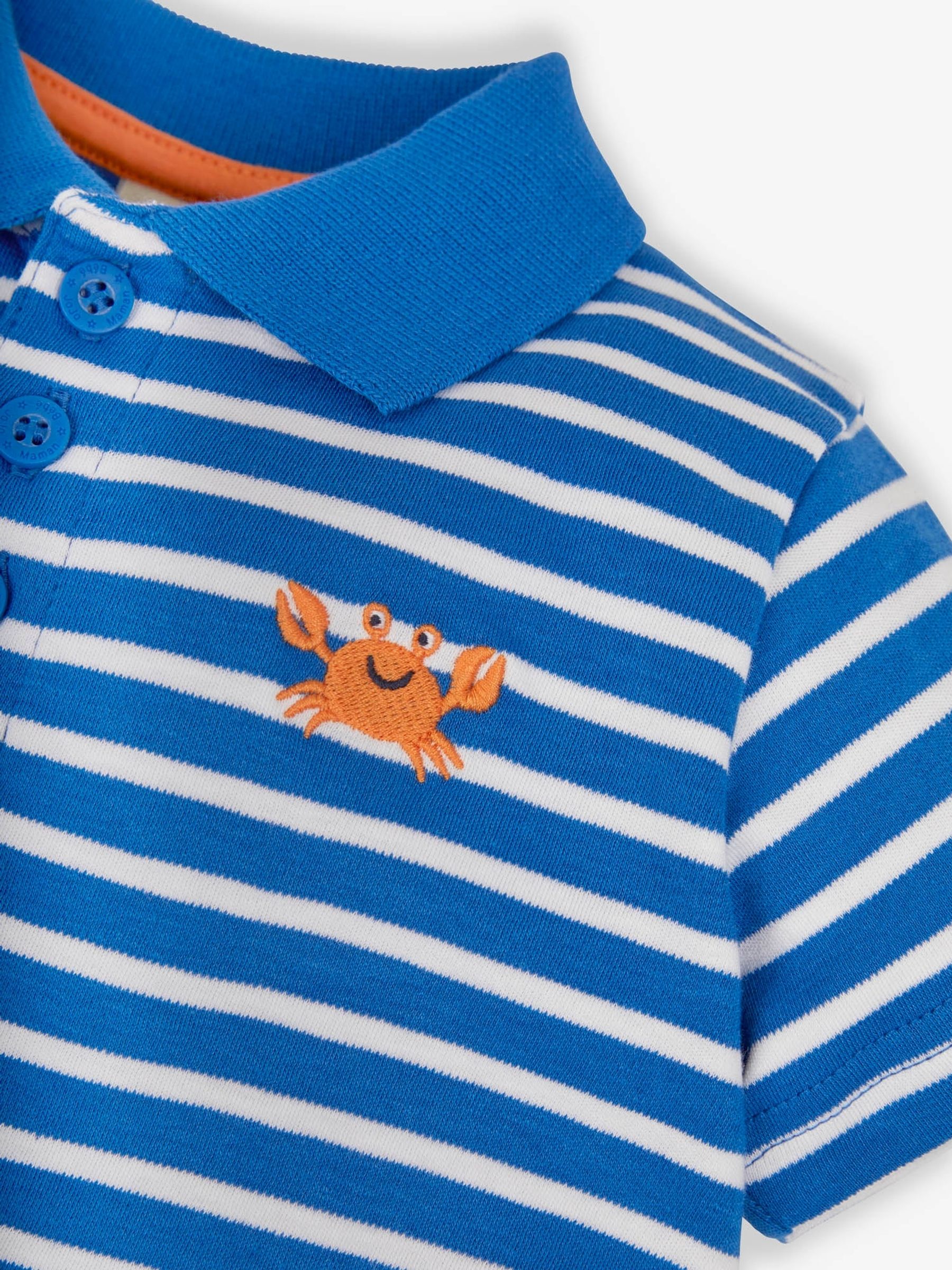 Blue Stripe Crab Polo Shirt - Image 3 of 3