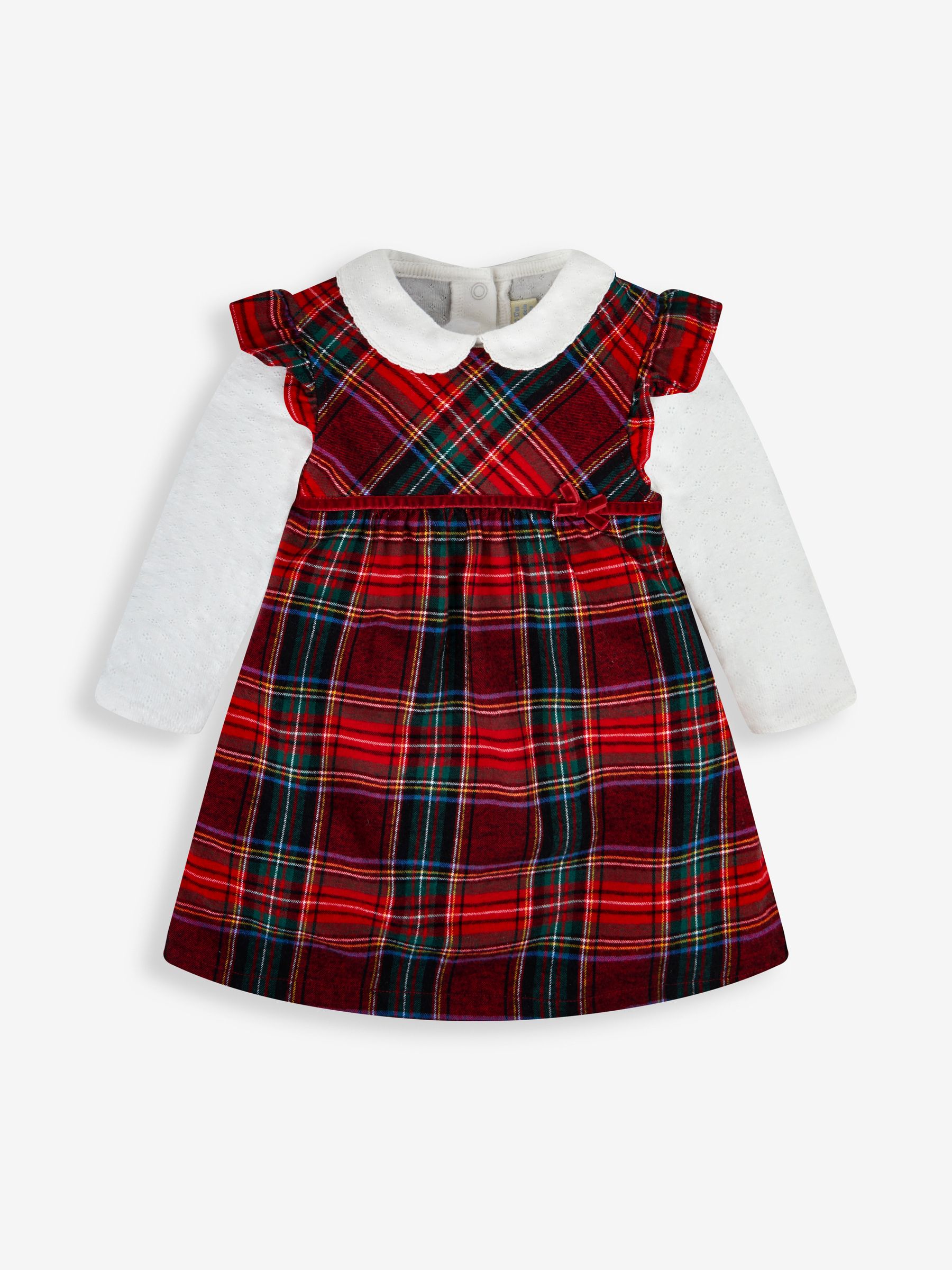 Red Tartan Baby Dress & Body Set - Image 1 of 4