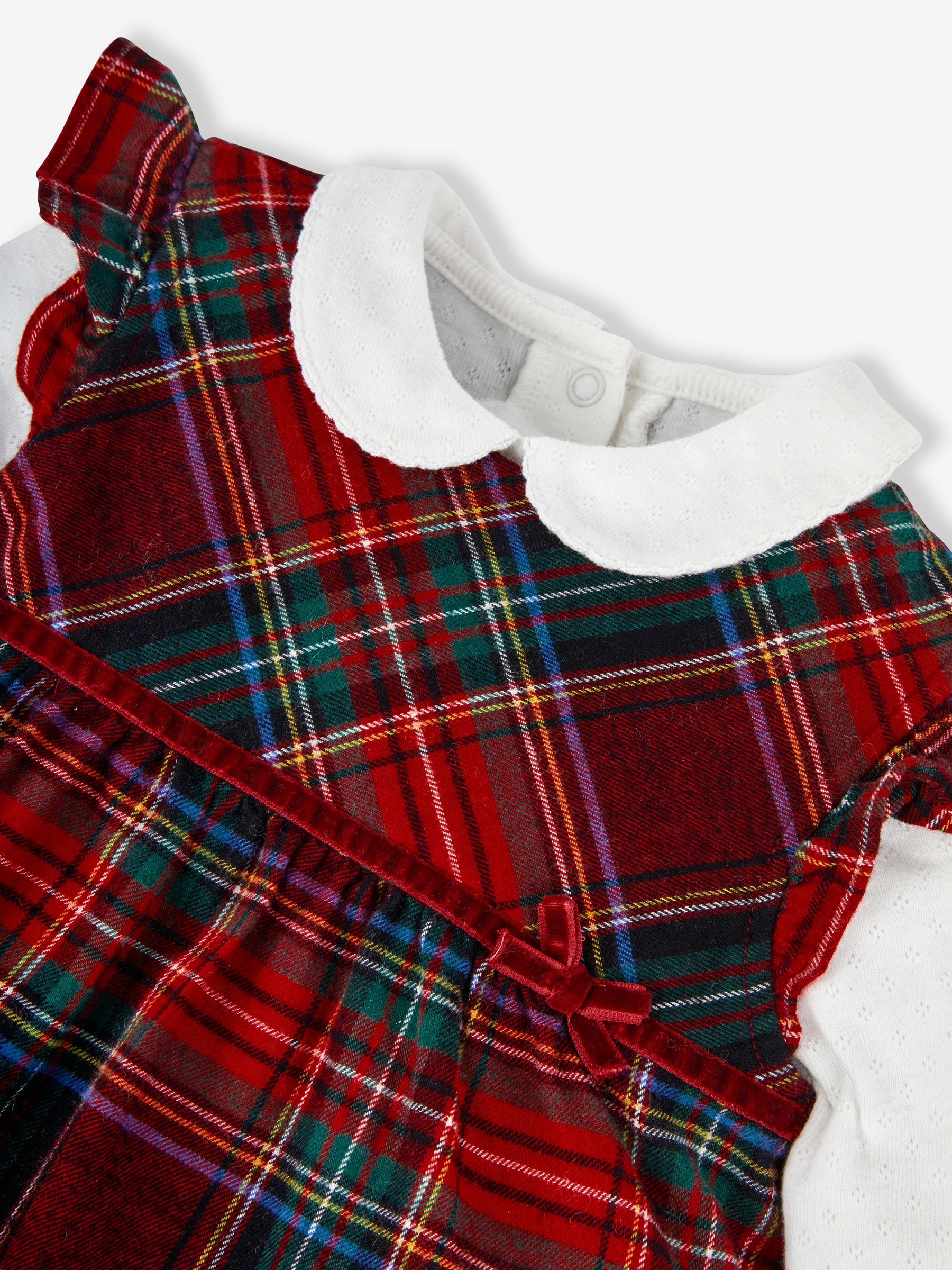 Red Tartan Baby Dress & Body Set - Image 3 of 4