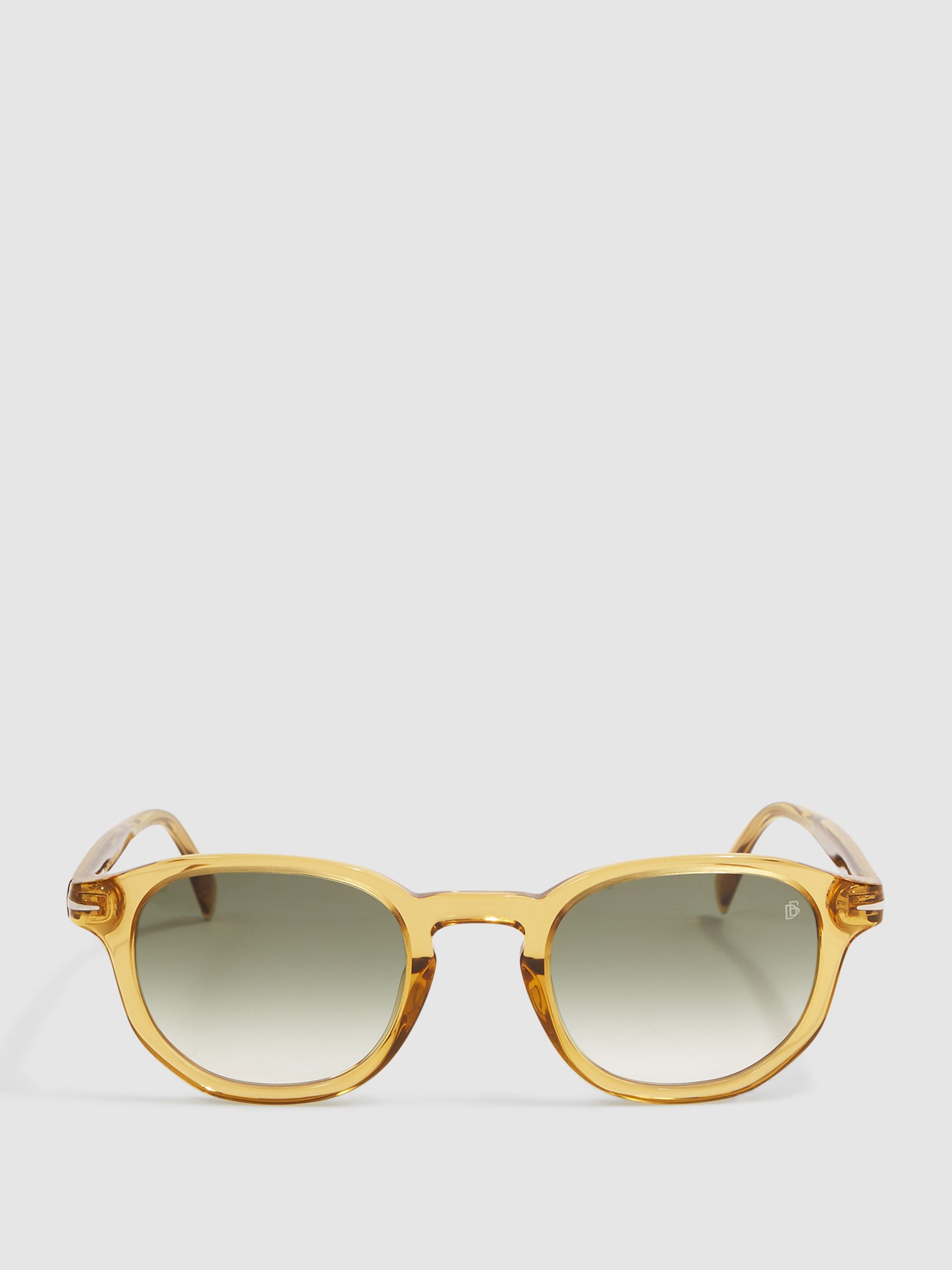 Eyewear by David Beckham Round Sunglasses in Yellow - Image 1 of 5