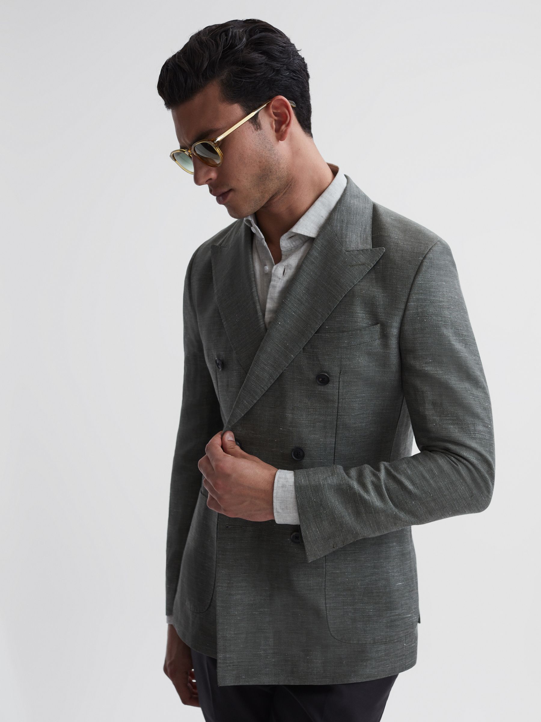 Eyewear by David Beckham Round Sunglasses in Yellow - Image 2 of 5