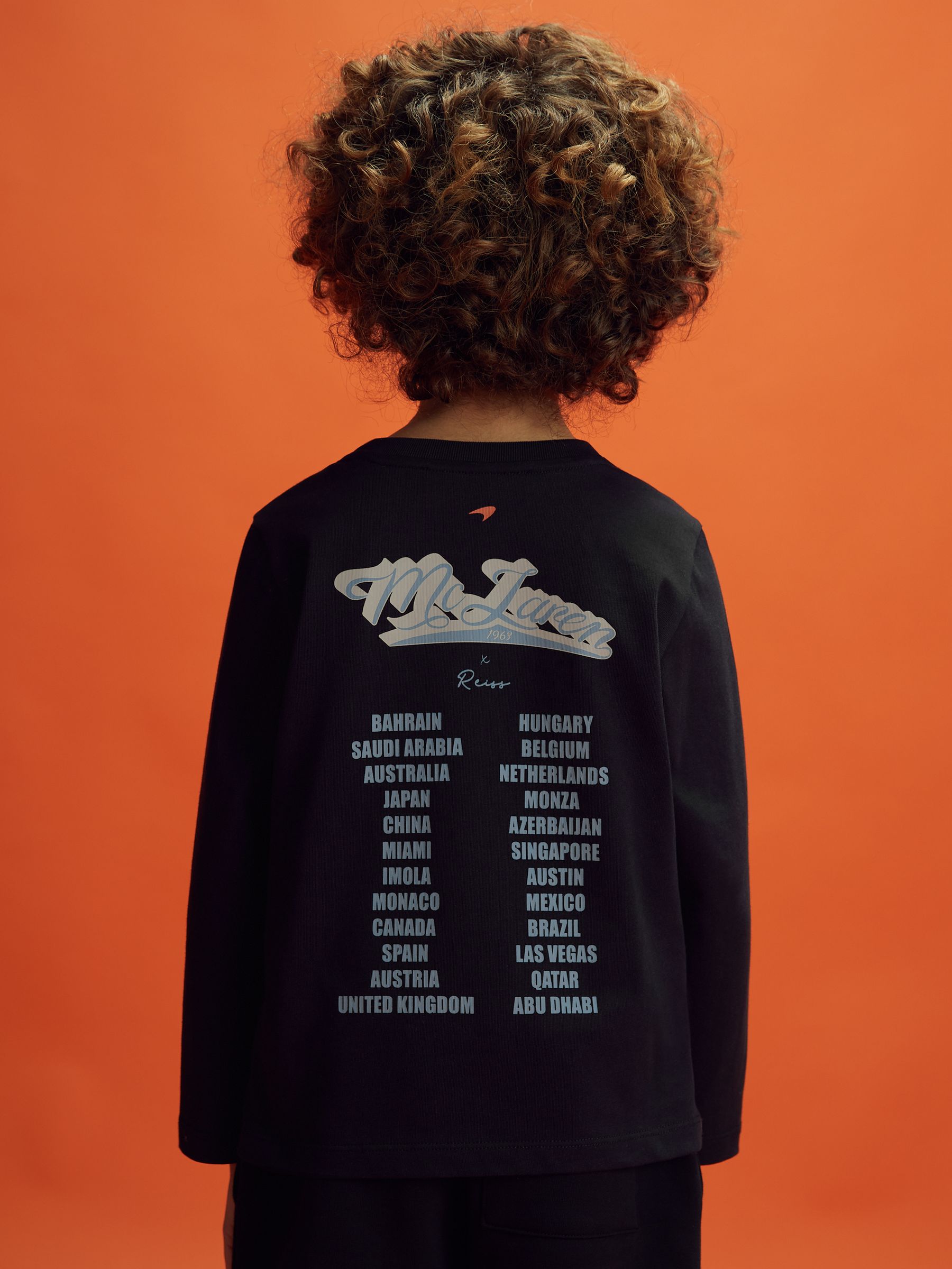 9-13 yrs McLaren F1 Crew Neck Tour T-Shirt in Black - Image 9 of 12