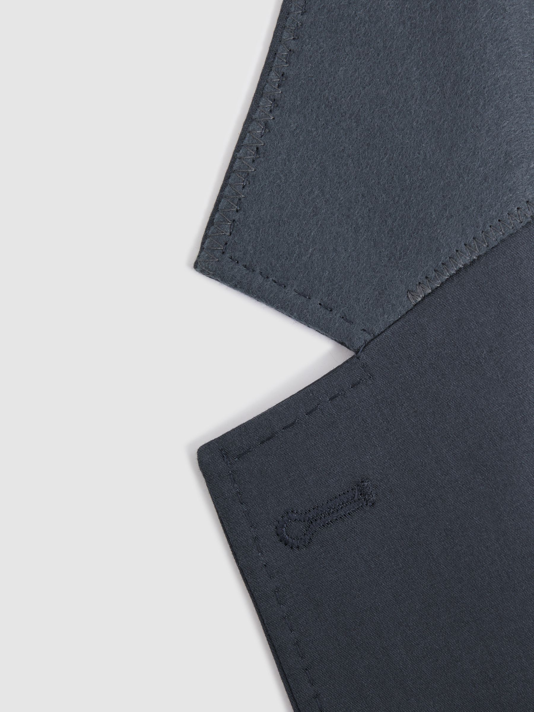 Slim Fit Cotton Blend Single Breasted Blazer in Airforce Blue - Image 5 of 7