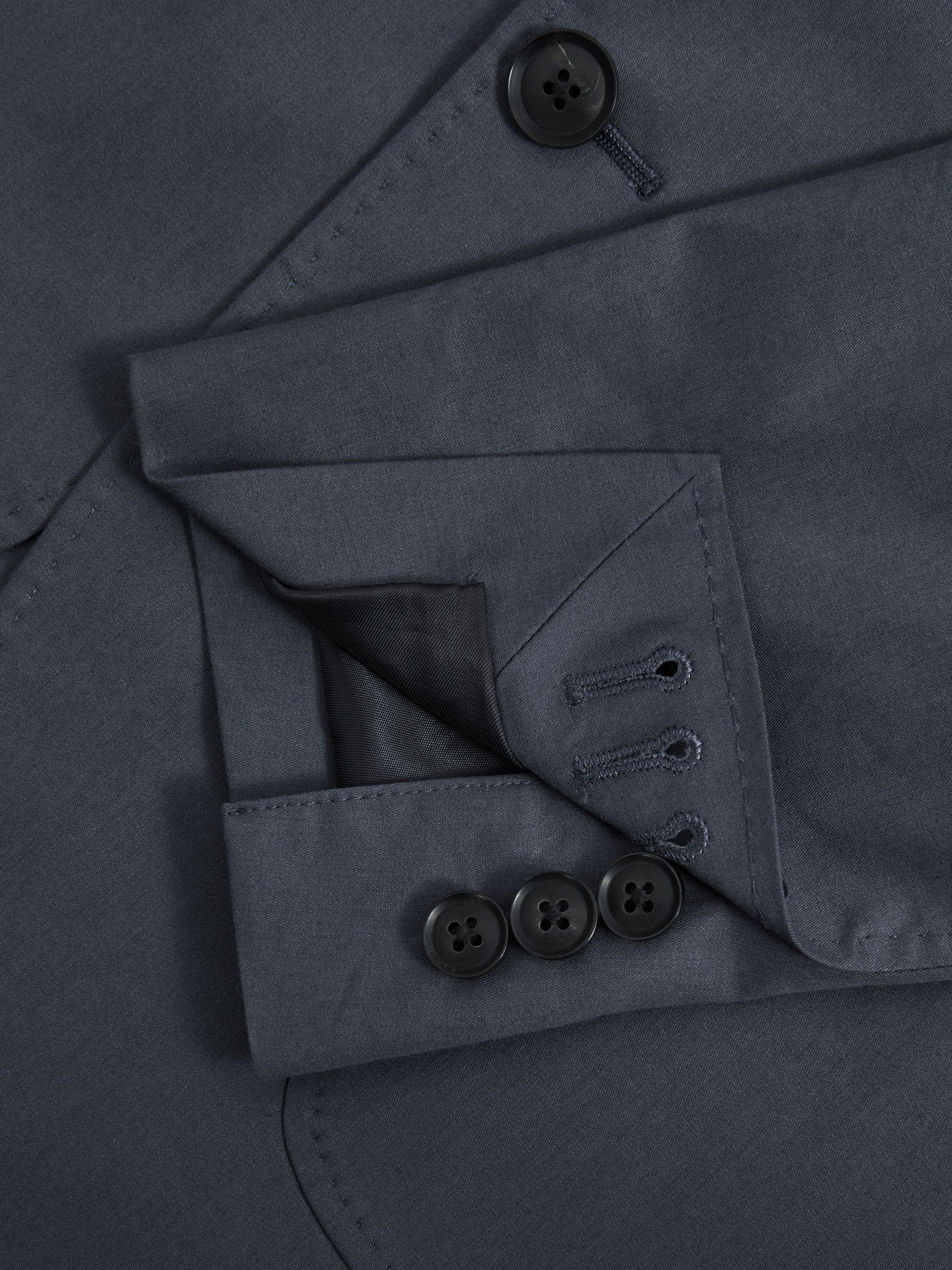 Slim Fit Cotton Blend Single Breasted Blazer in Airforce Blue - Image 6 of 7