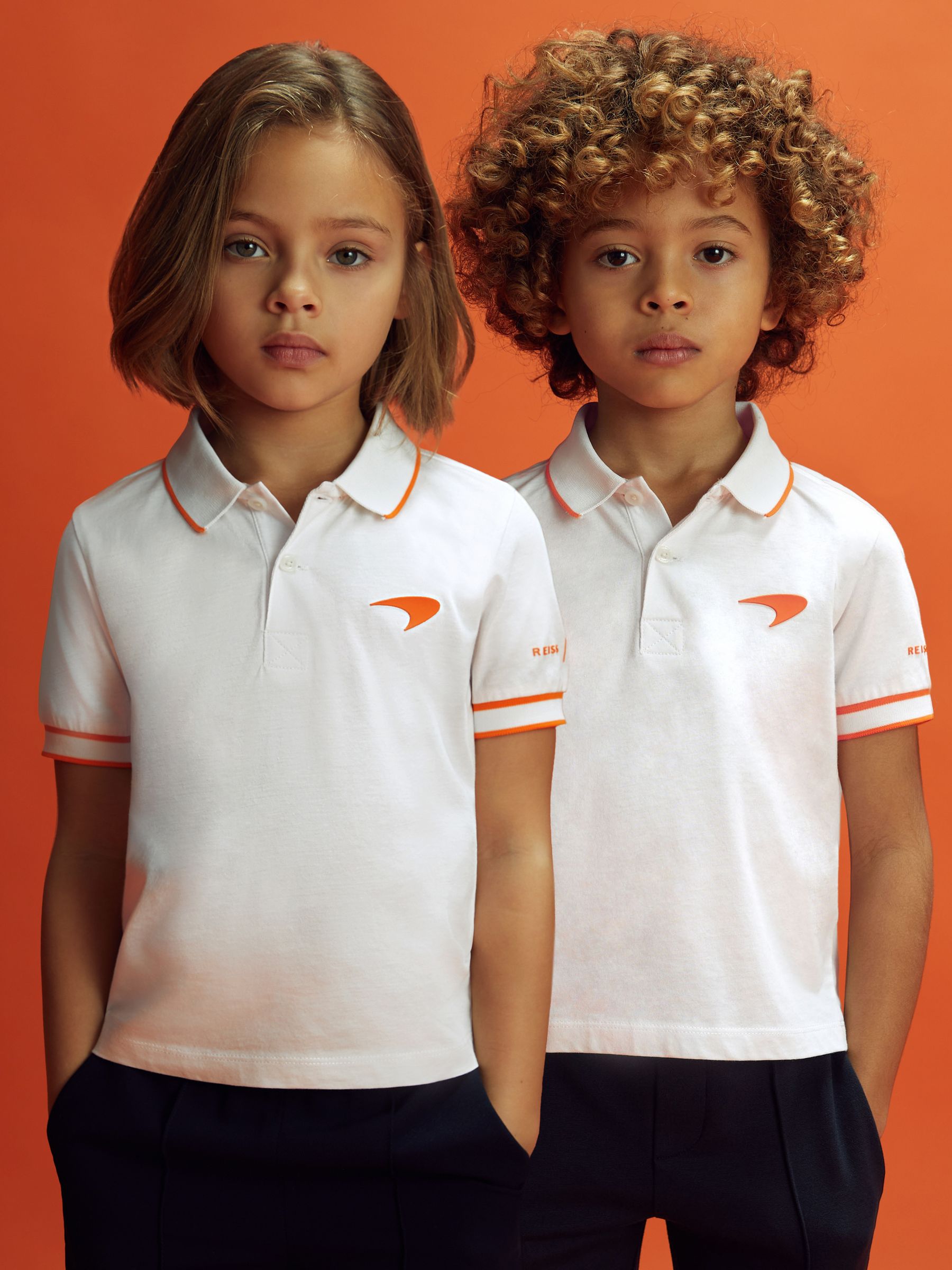 13-14 yrs McLaren F1 Mercerised Cotton Polo Shirt in White - Image 1 of 12 13-14 yrs McLaren F1 Mercerised Cotton Polo Shirt in White - Image 1 of 12