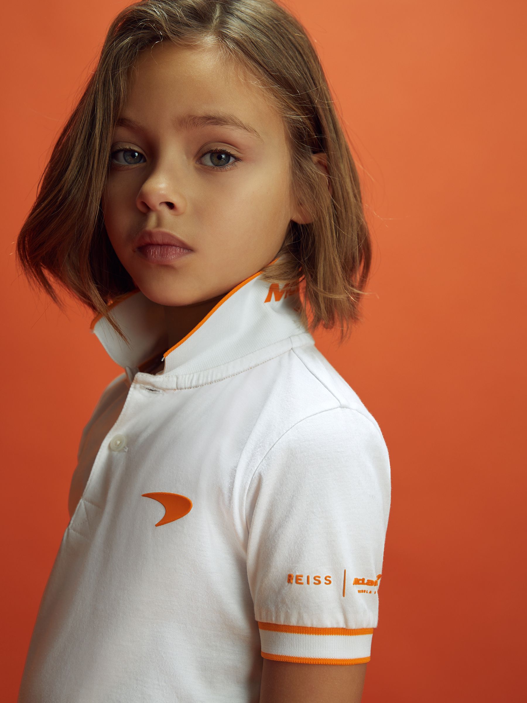 13-14 yrs McLaren F1 Mercerised Cotton Polo Shirt in White - Image 9 of 12