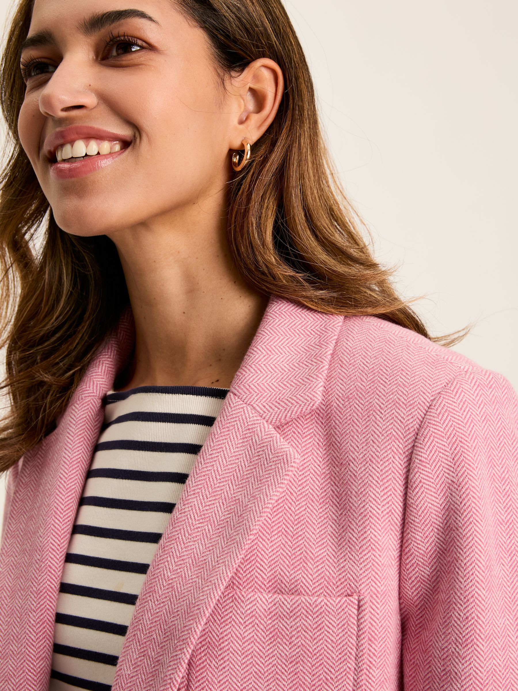 Albury Pink Cotton Blazer - Image 4 of 8