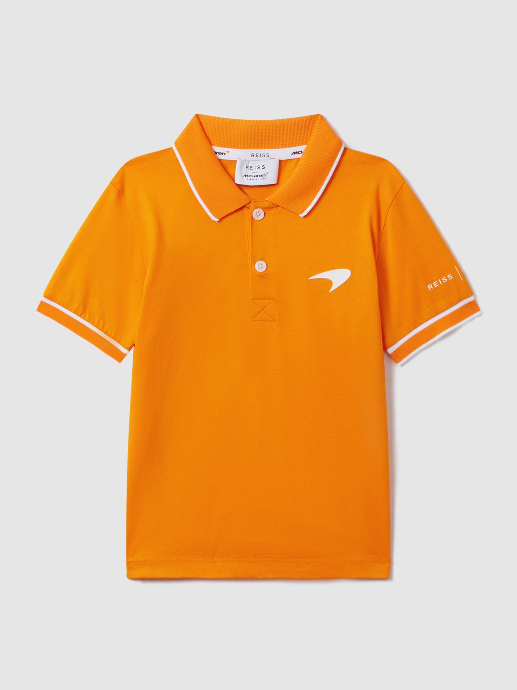 13-14 yrs McLaren F1 Mercerised Cotton Polo Shirt in Papaya - Image 2 of 12