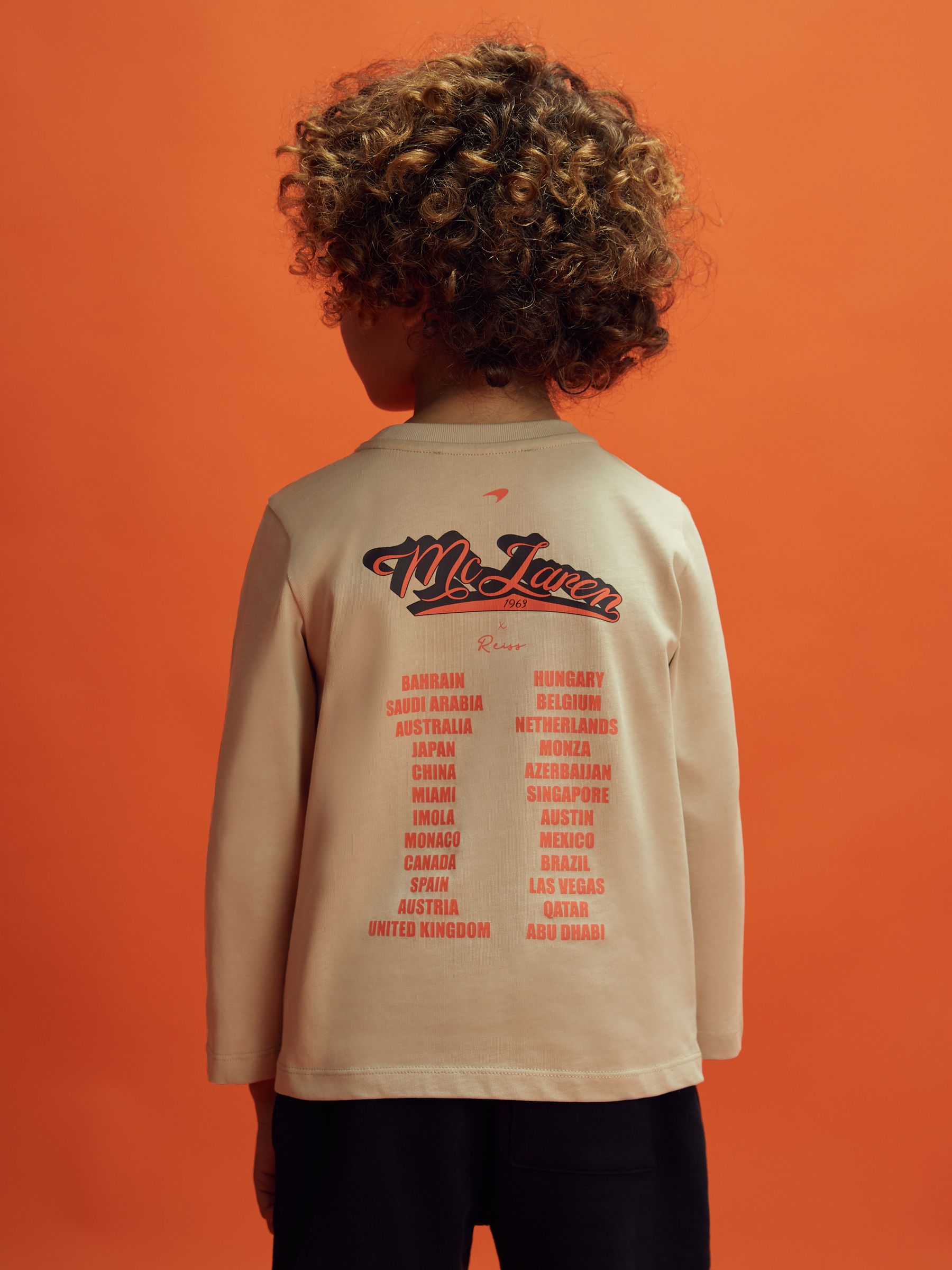 13-14 yrs McLaren F1 Crew Neck Tour T-Shirt in Taupe - Image 10 of 12