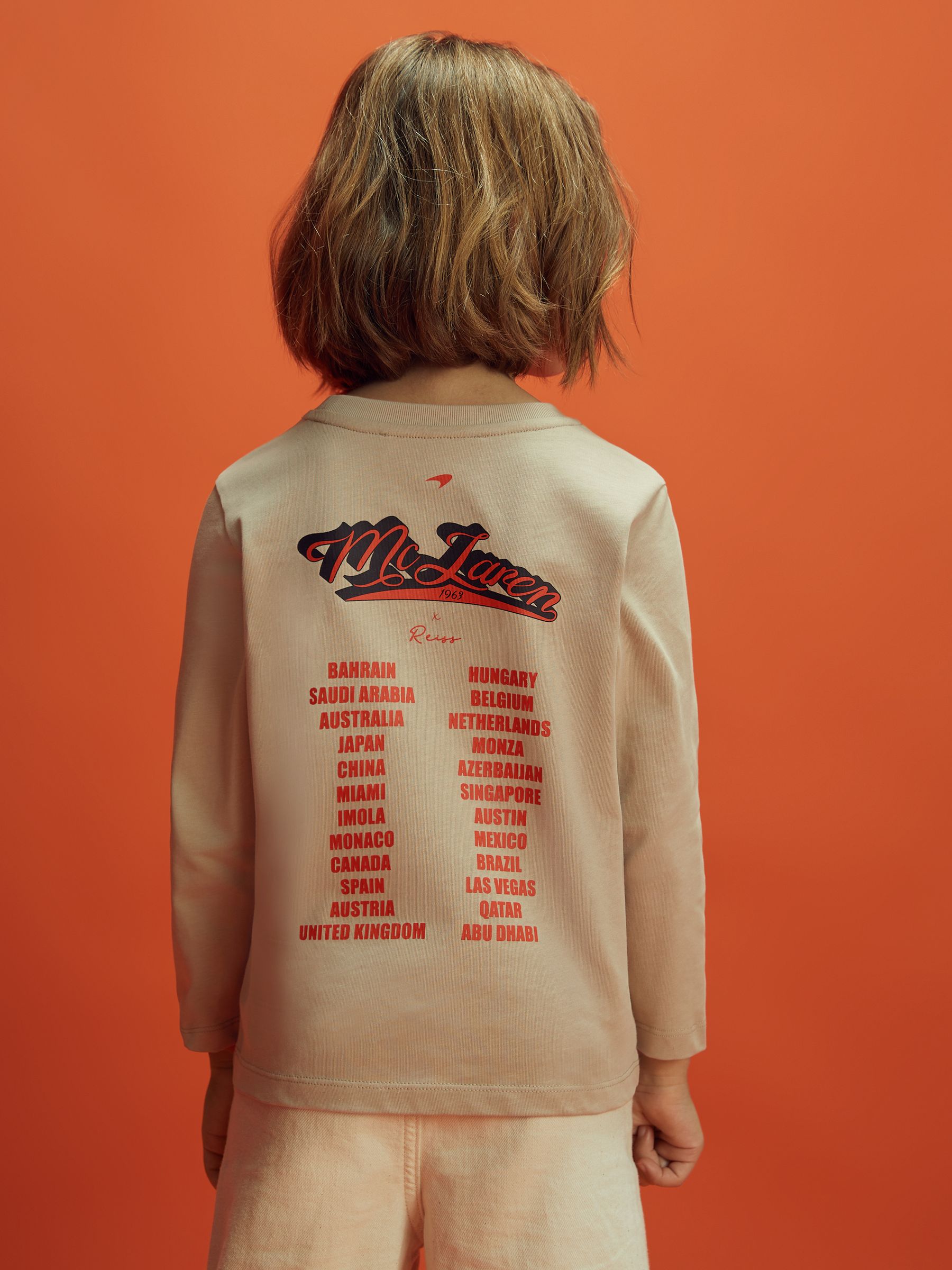 13-14 yrs McLaren F1 Crew Neck Tour T-Shirt in Taupe - Image 6 of 12