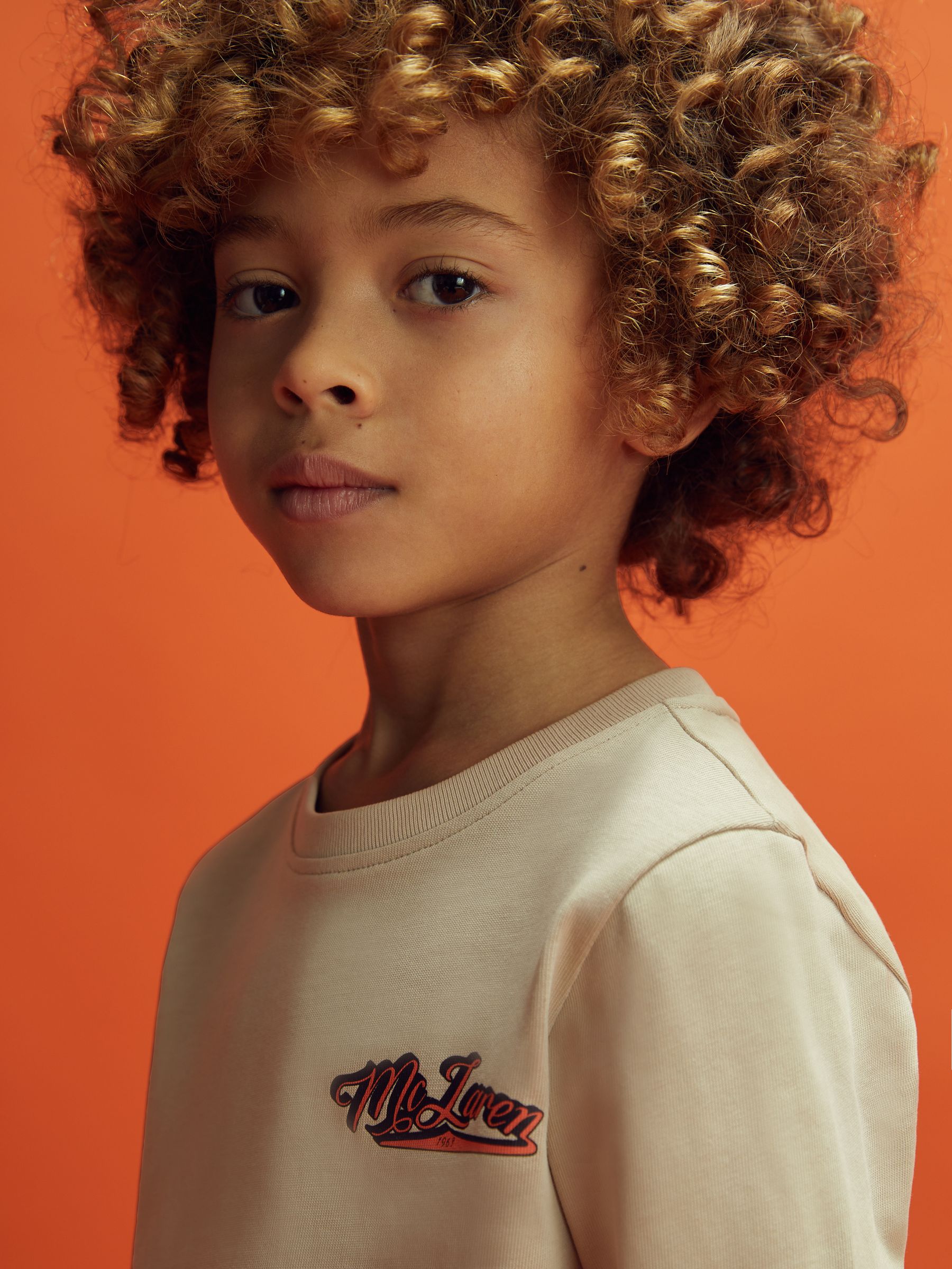 13-14 yrs McLaren F1 Crew Neck Tour T-Shirt in Taupe - Image 9 of 12