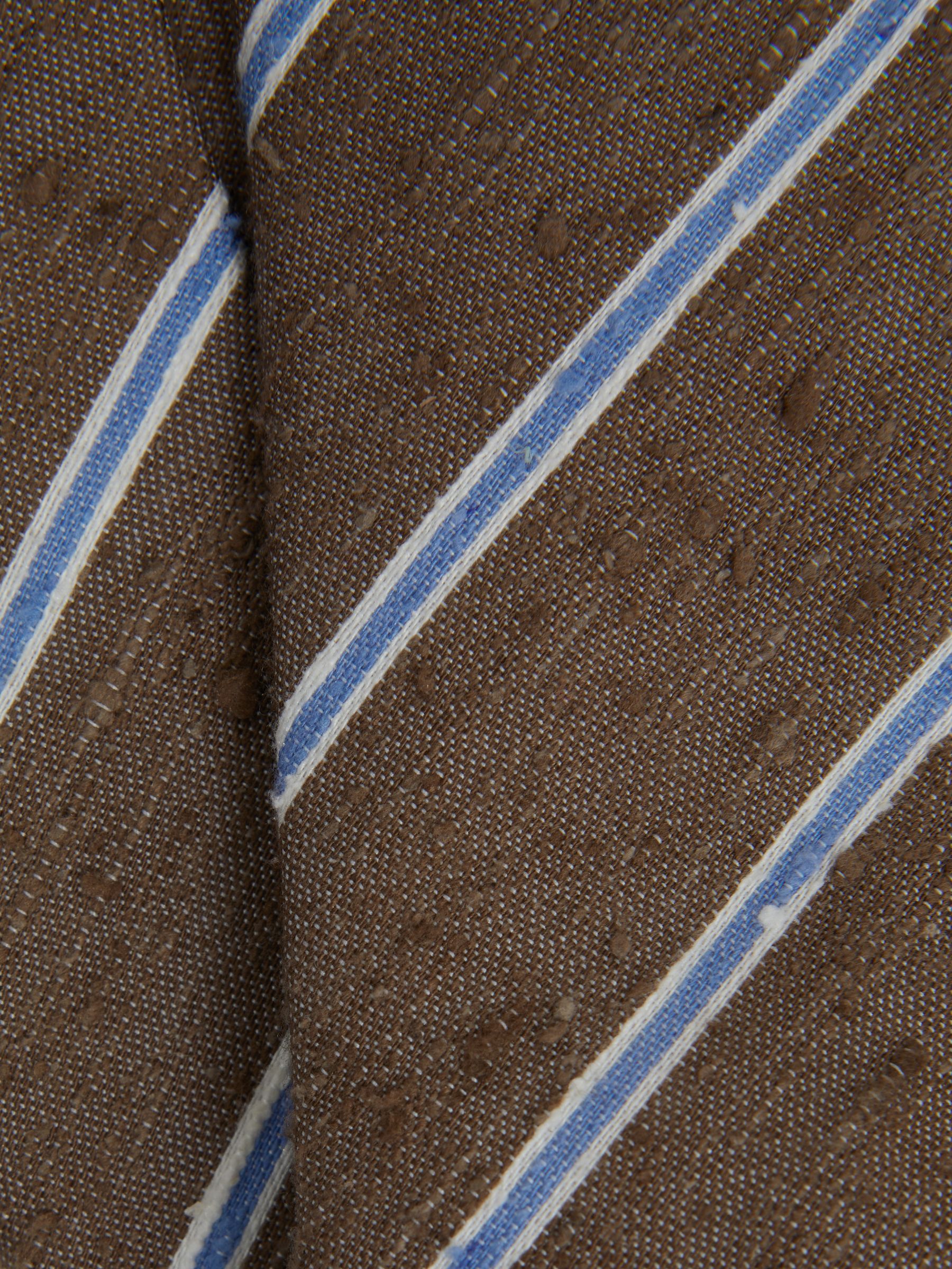 Silk Blend Textured Tie in Chocolate Melange - Image 6 of 6