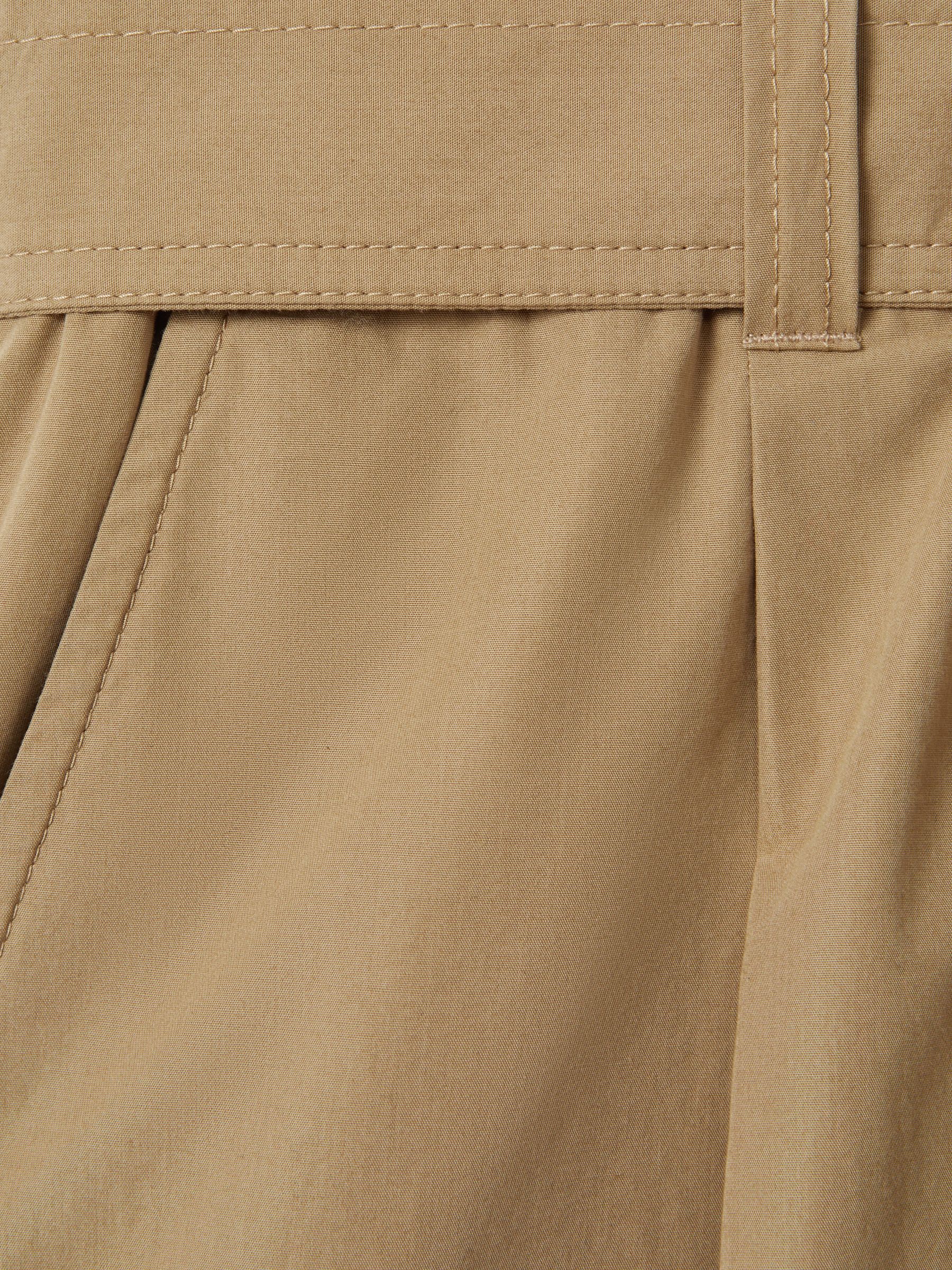 Cotton Tapered Parachute Trousers in Sand - Image 6 of 6