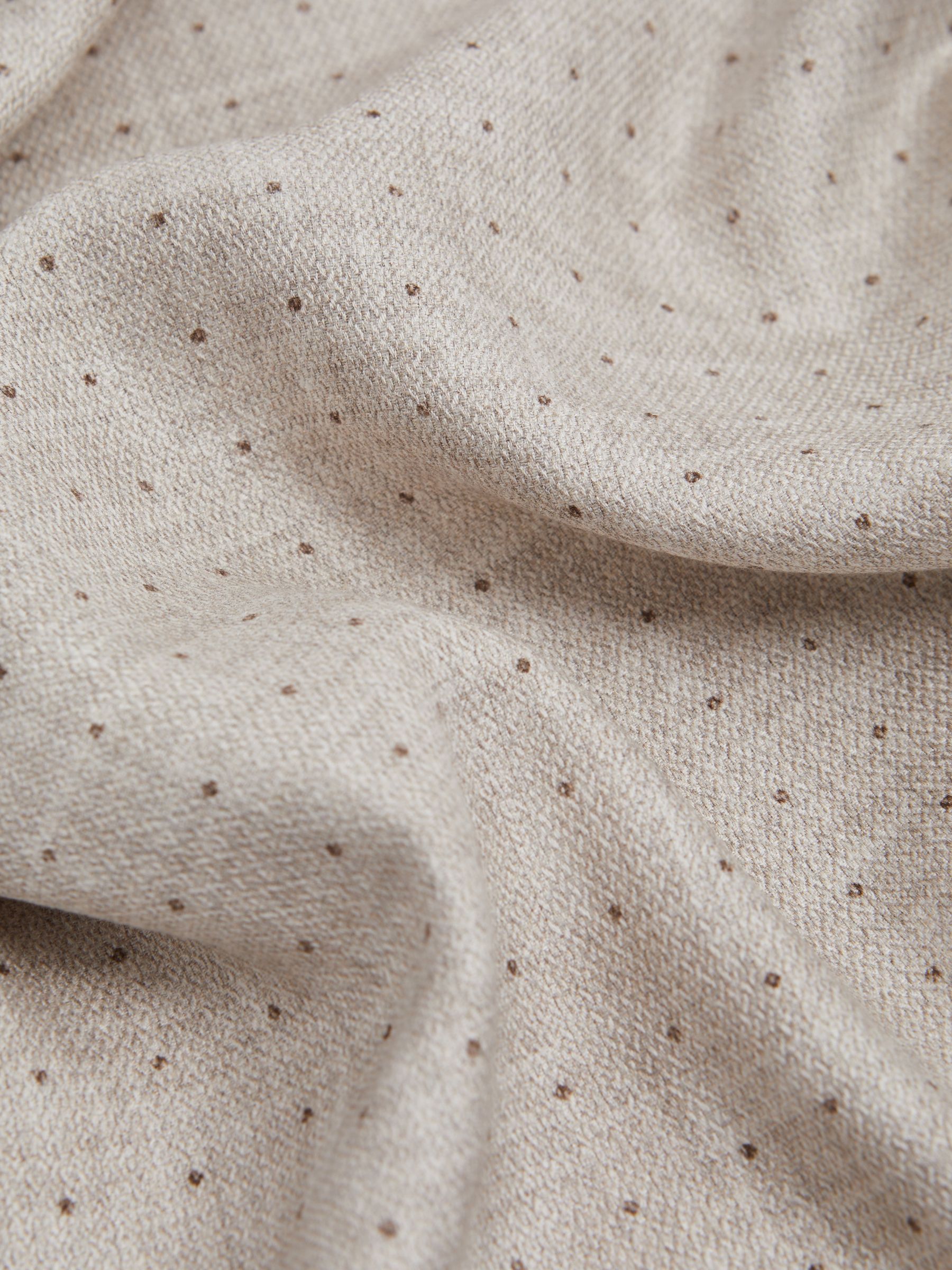 Silk Reversible Pocket Square in Oatmeal Melange - Image 3 of 5
