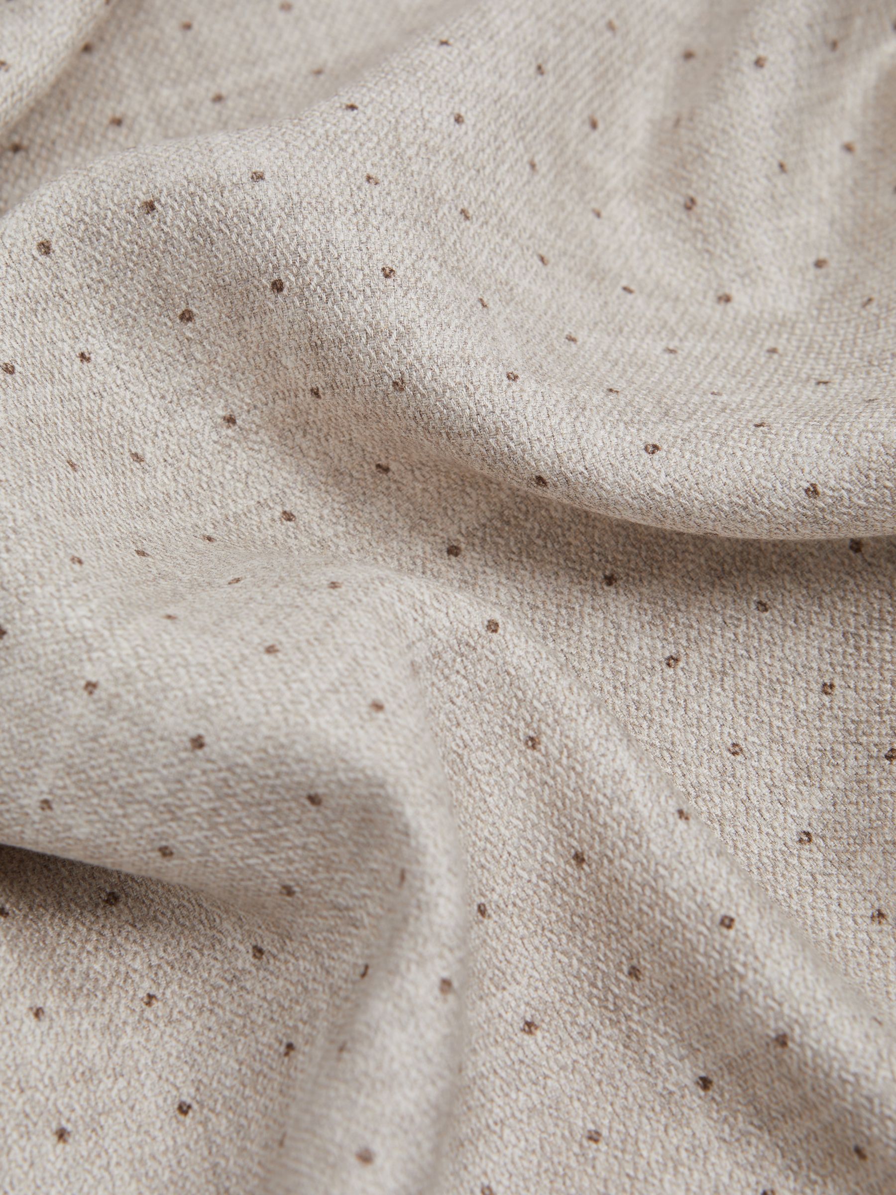 Silk Reversible Pocket Square in Oatmeal Melange - Image 6 of 8