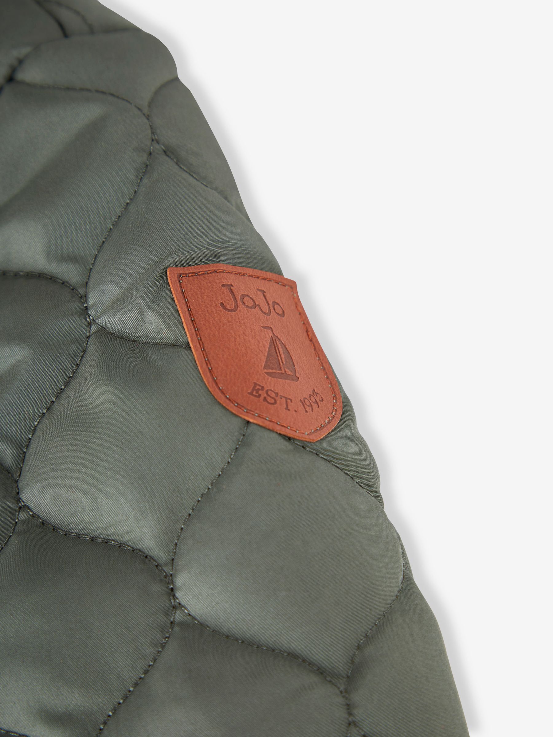 Khaki Quilted Puffer Jacket - Image 5 of 9