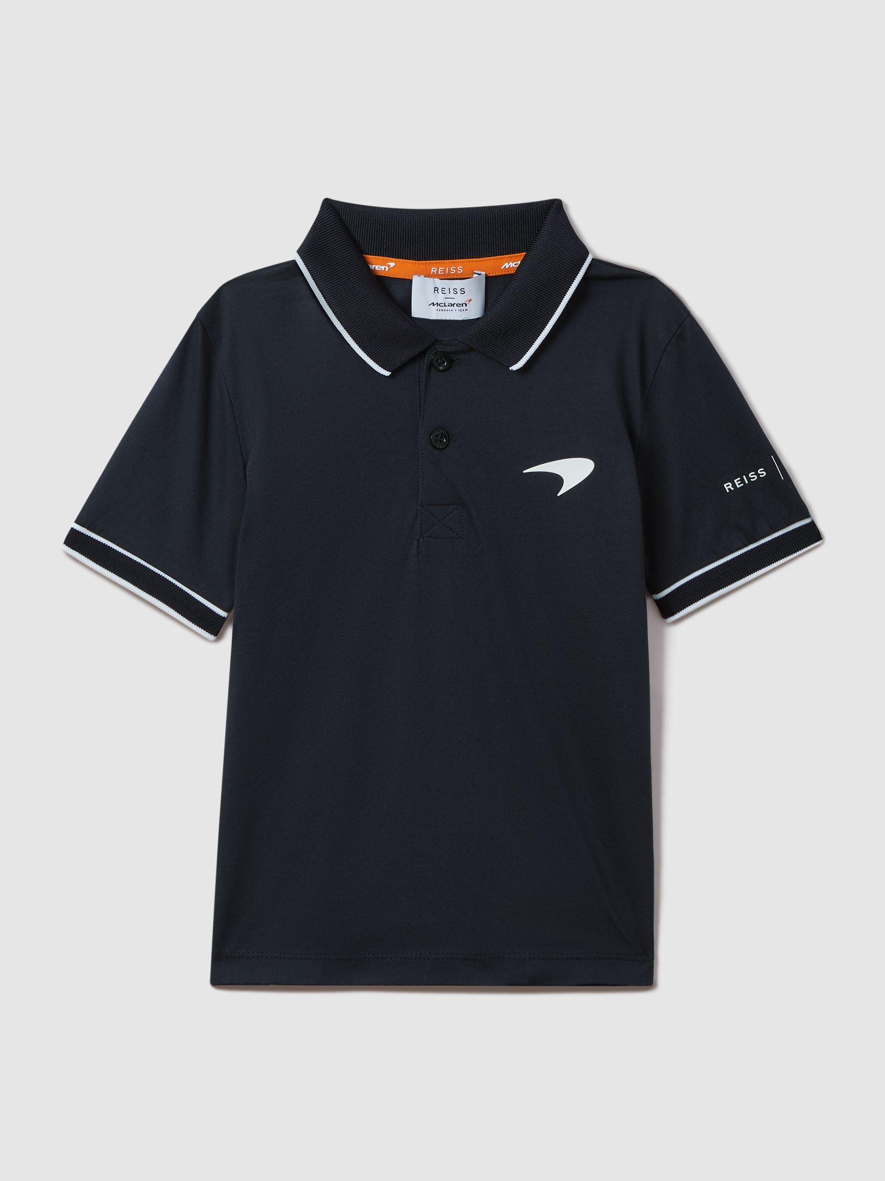 13-14 yrs McLaren F1 Mercerised Cotton Polo Shirt in Navy - Image 2 of 12