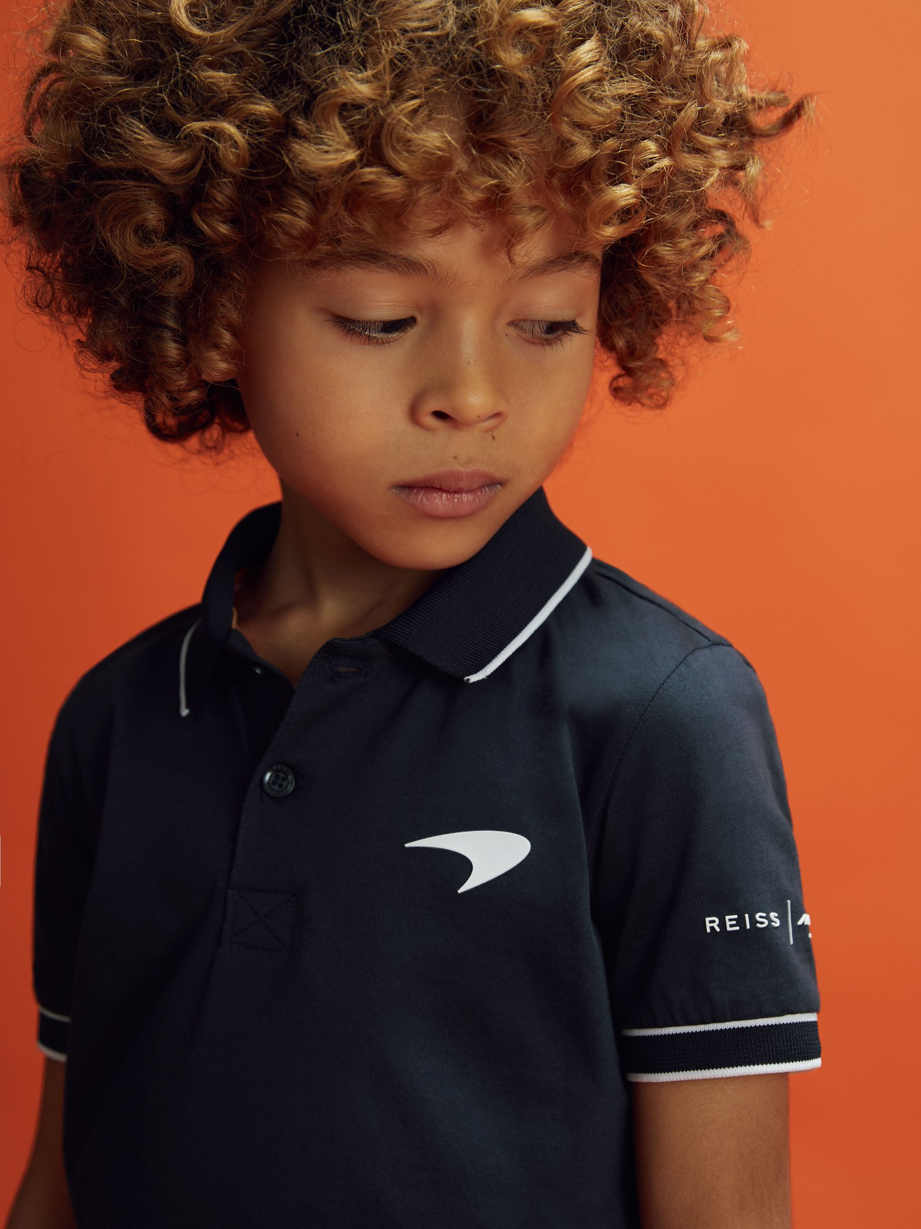 13-14 yrs McLaren F1 Mercerised Cotton Polo Shirt in Navy - Image 4 of 12