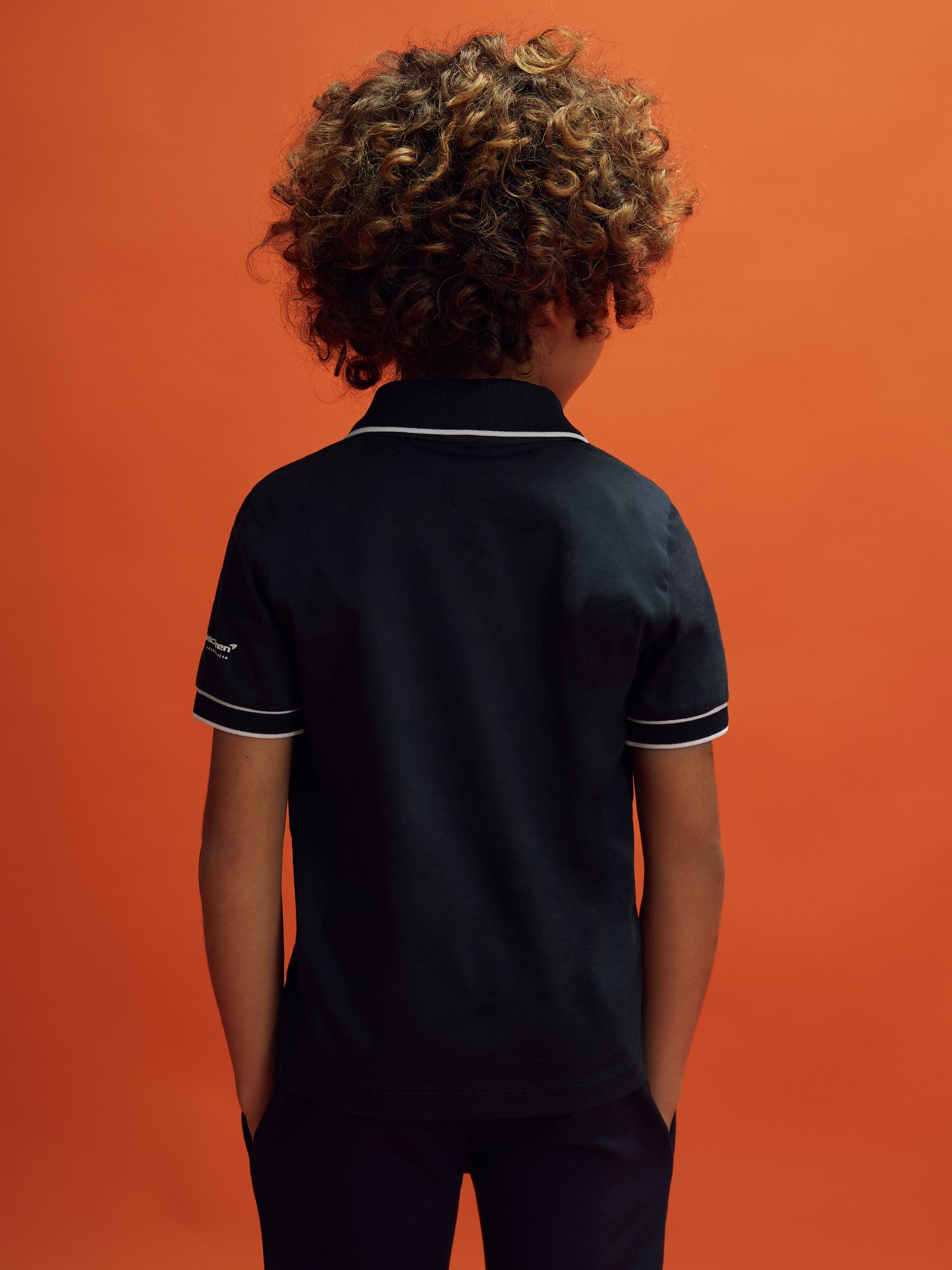 13-14 yrs McLaren F1 Mercerised Cotton Polo Shirt in Navy - Image 5 of 12