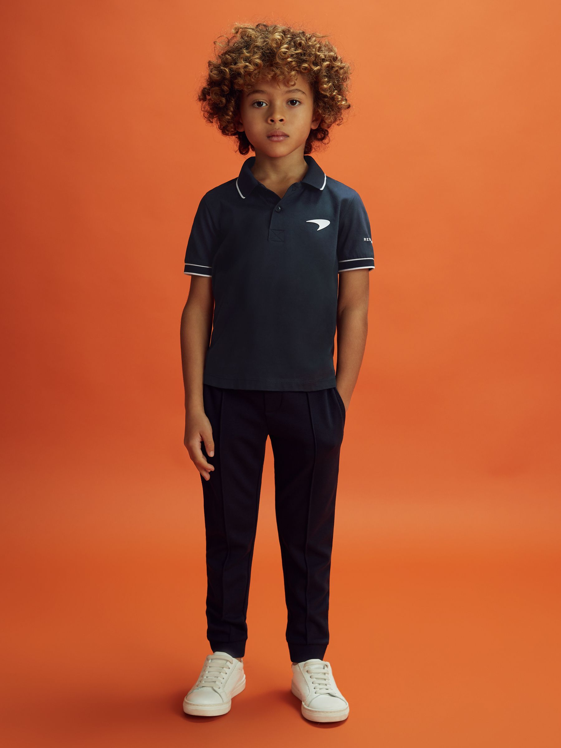 13-14 yrs McLaren F1 Mercerised Cotton Polo Shirt in Navy - Image 6 of 12