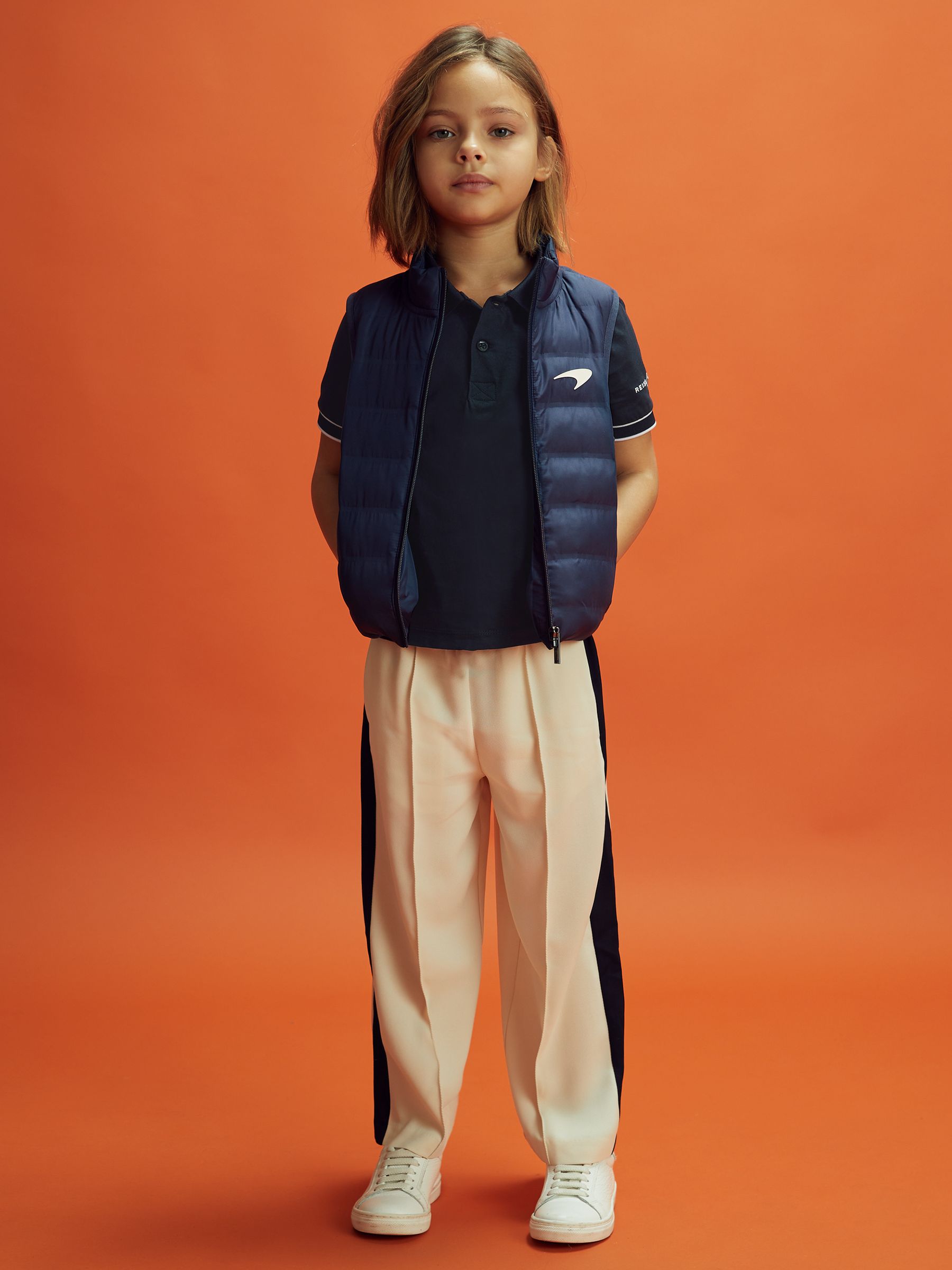 13-14 yrs McLaren F1 Mercerised Cotton Polo Shirt in Navy - Image 8 of 12