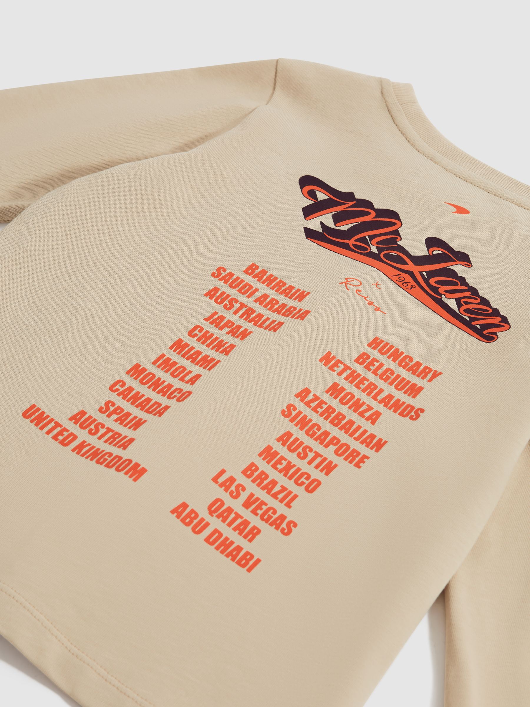 9-13 yrs McLaren F1 Crew Neck Tour T-Shirt in Taupe - Image 12 of 12