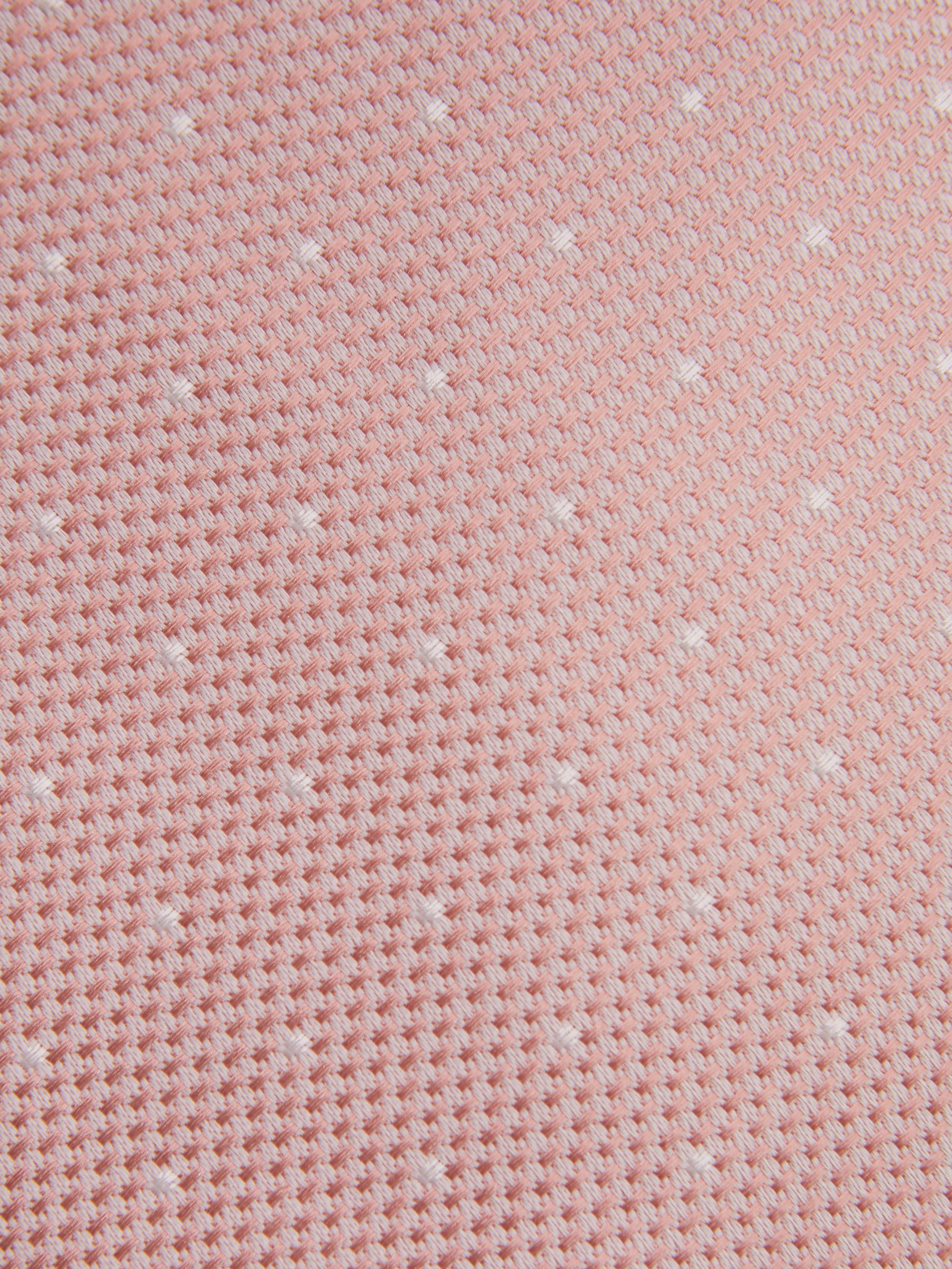 Silk Polka Dot Tie in Soft Pink - Image 5 of 5