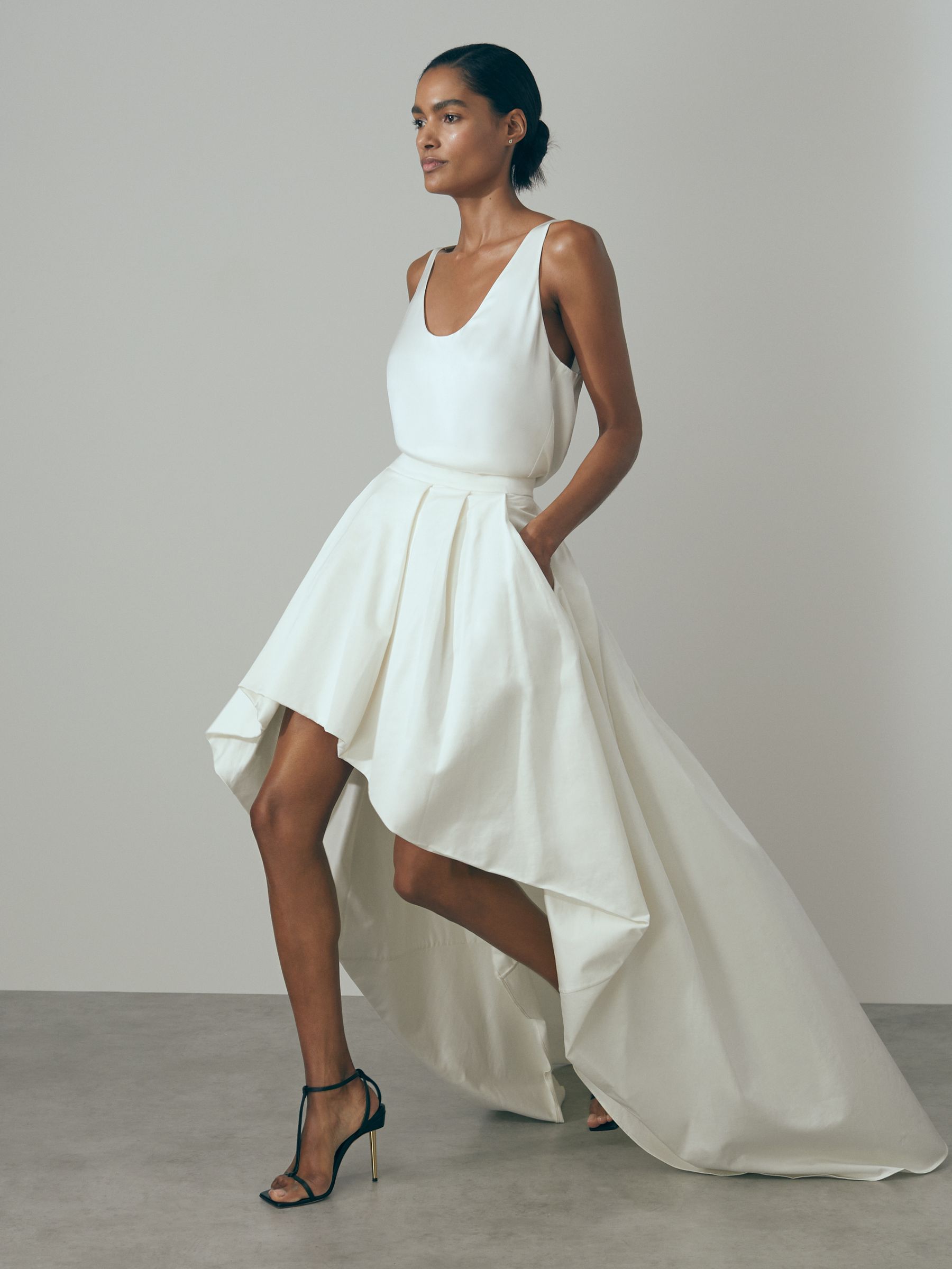 Atelier High-Low Bridal Skirt in Ivory - Image 1 of 6